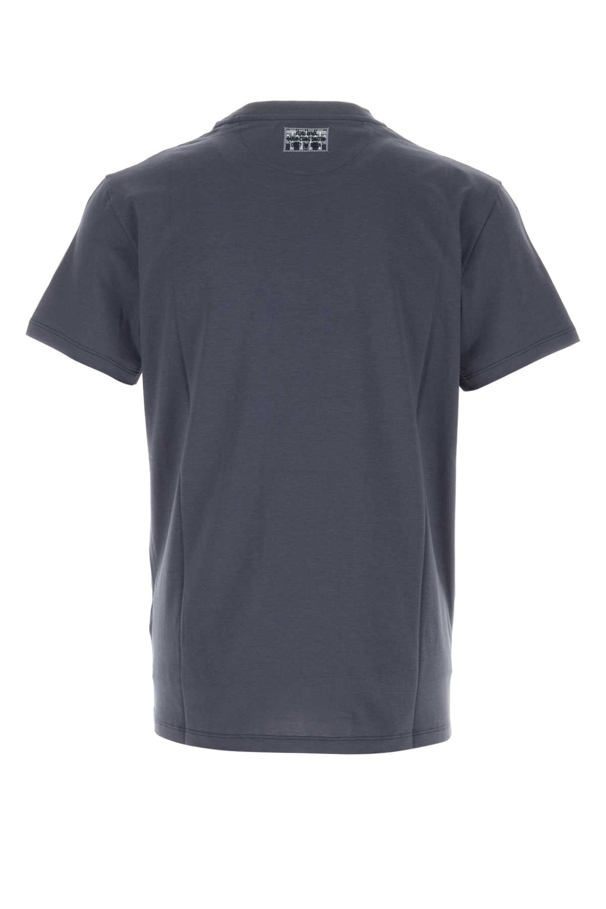 Fendi Men Air Force Blue Cotton T-Shirt FENDI