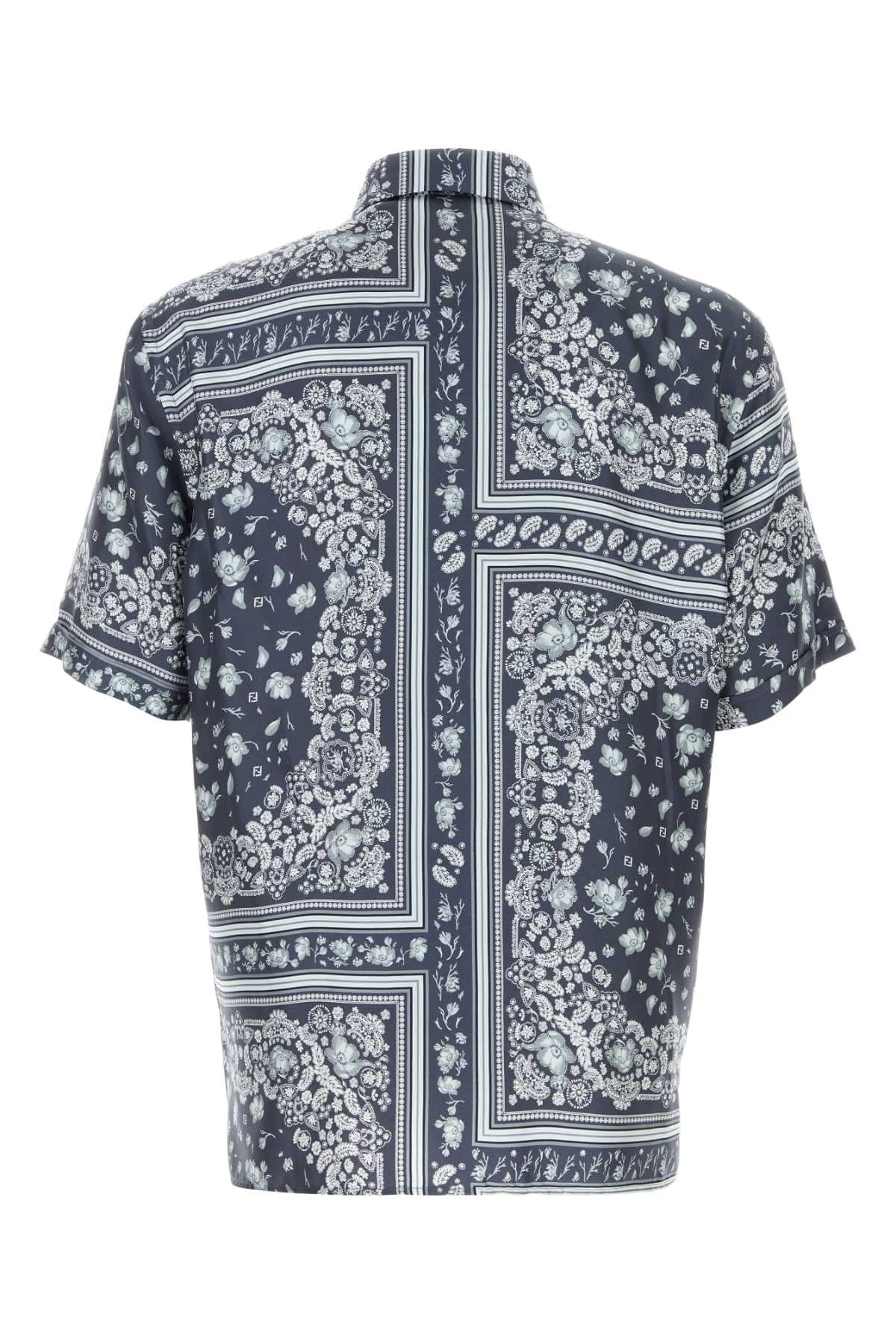Fendi Men Printed Silk Shirt FENDI