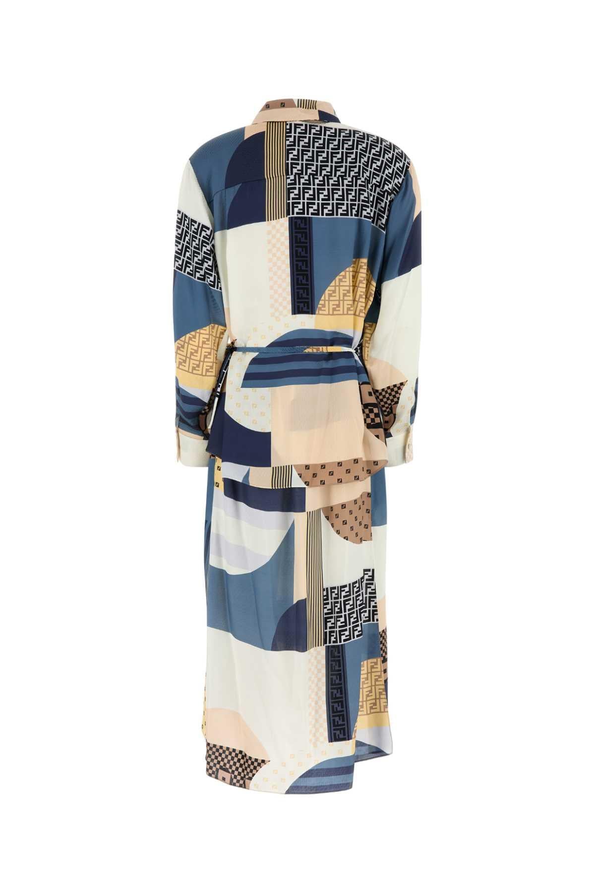 Fendi Women Printed Silk Dress FENDI