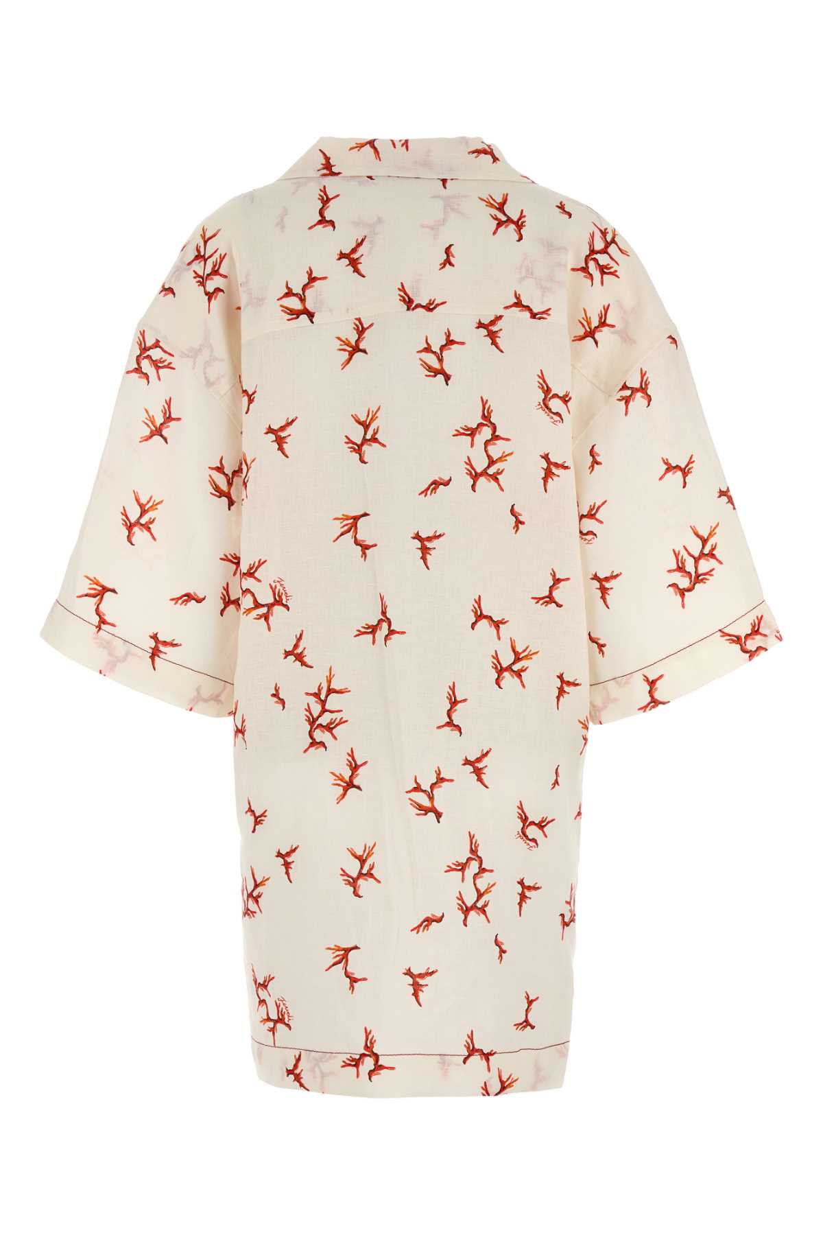 Fendi Women Printed Linen Kaftan FENDI