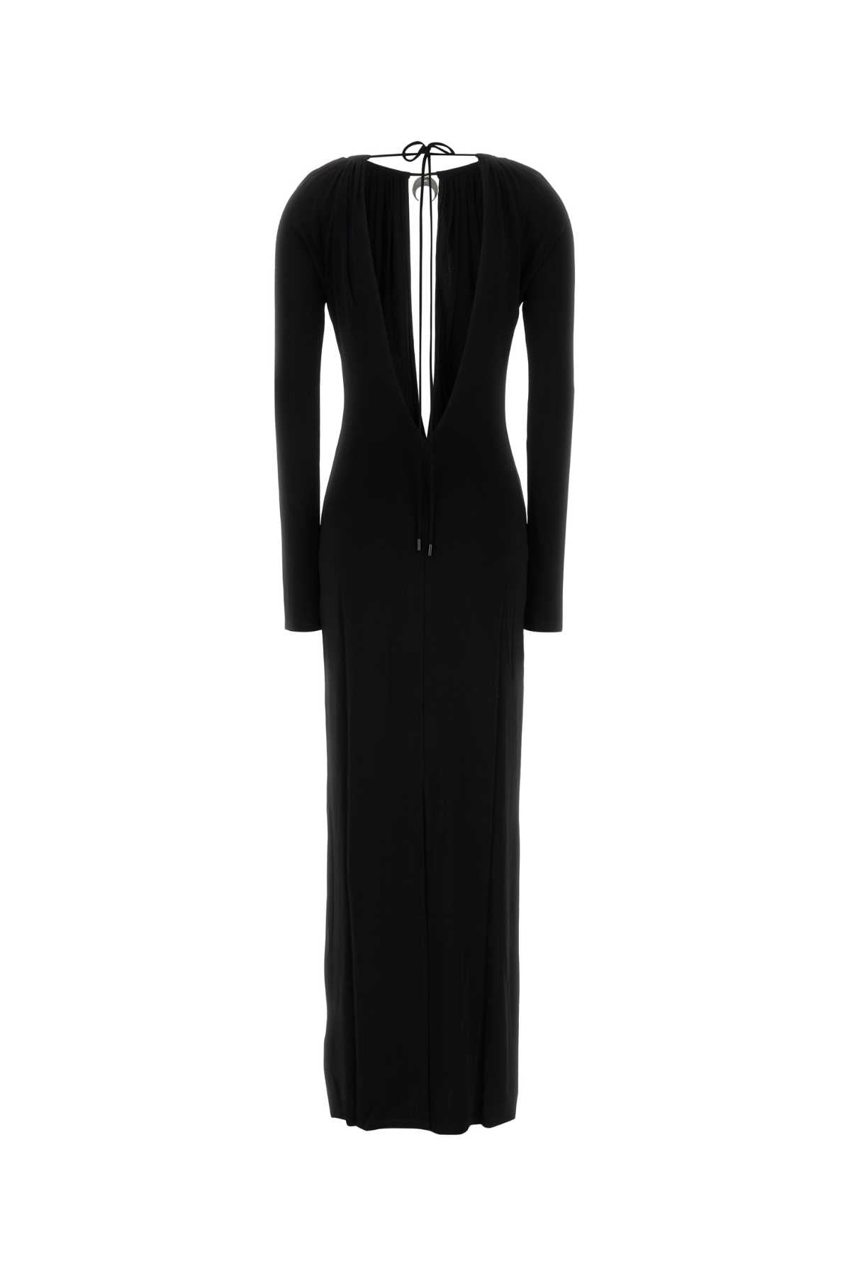 Marine Serre Women Black Jersey Long Dress MARINE SERRE