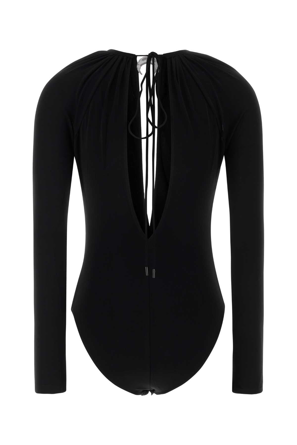 Marine Serre Women Black Stretch Viscose Bodysuit MARINE SERRE