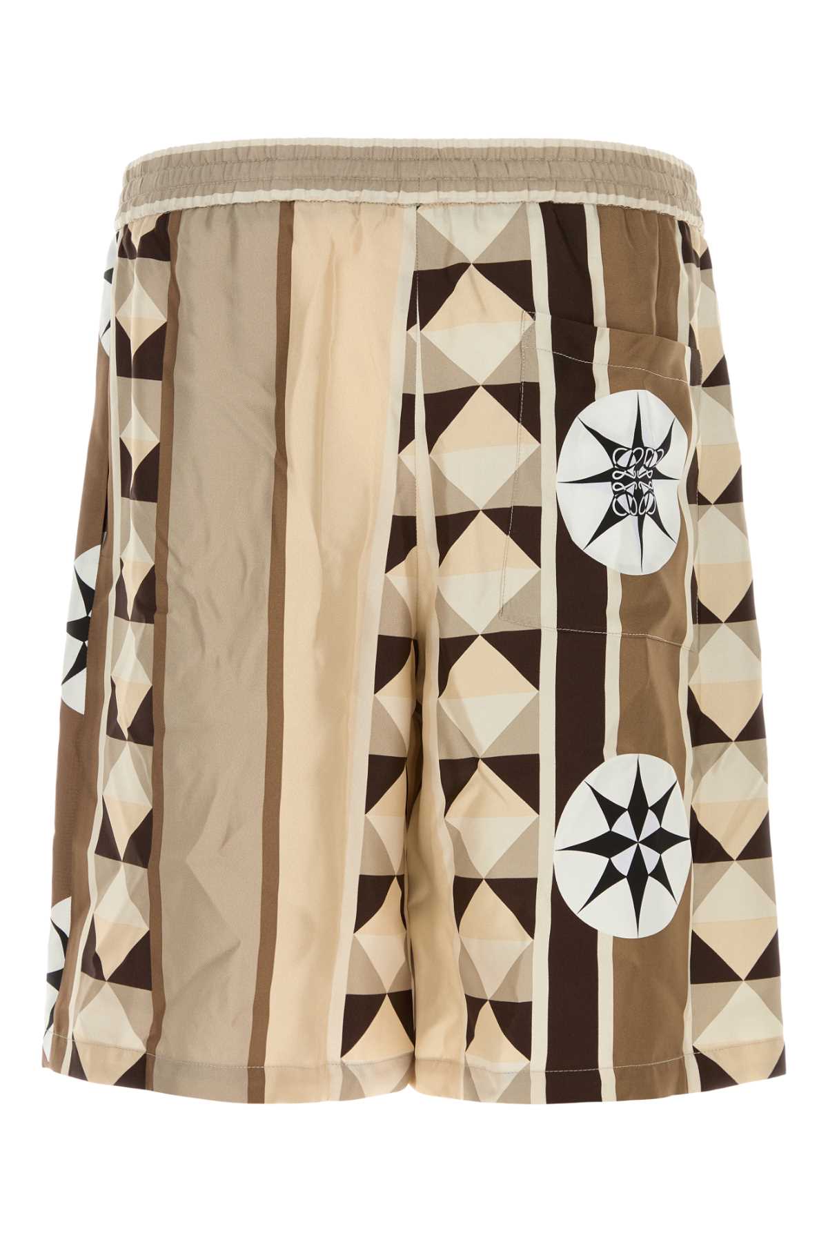 Loewe Paula's Ibiza Men Printed Silk Paula S Ibiza Bermuda Shorts LOEWE