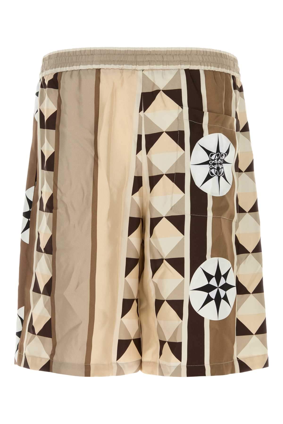 Loewe Paula's Ibiza Men Printed Silk Paula S Ibiza Bermuda Shorts LOEWE