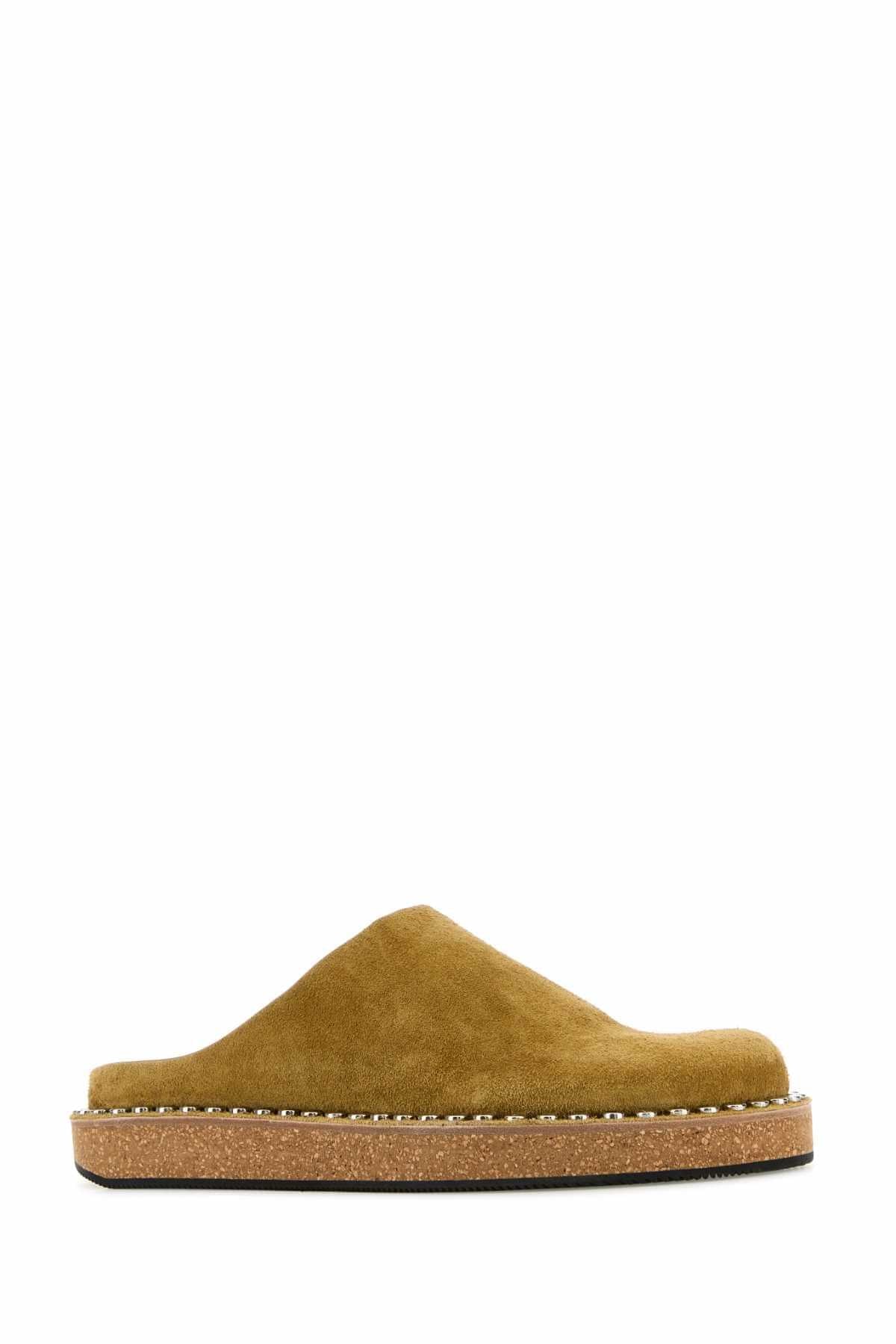 Loewe Paula's Ibiza Men Mustard Suede Paula S Ibiza Slippers LOEWE