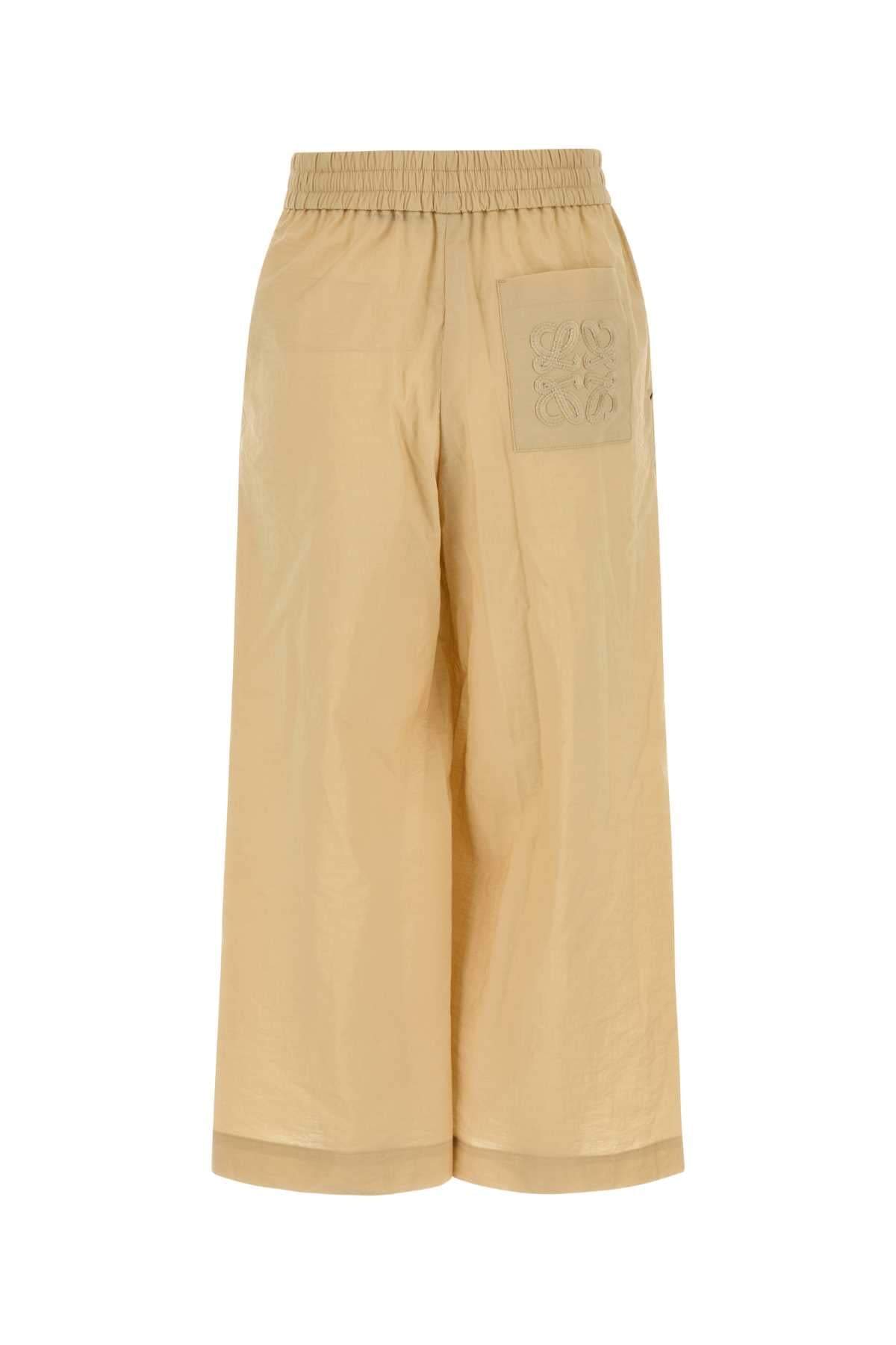 Loewe Paula's Ibiza Women Beige Cotton Blend Paula S Ibiza Wide-Leg Pant LOEWE