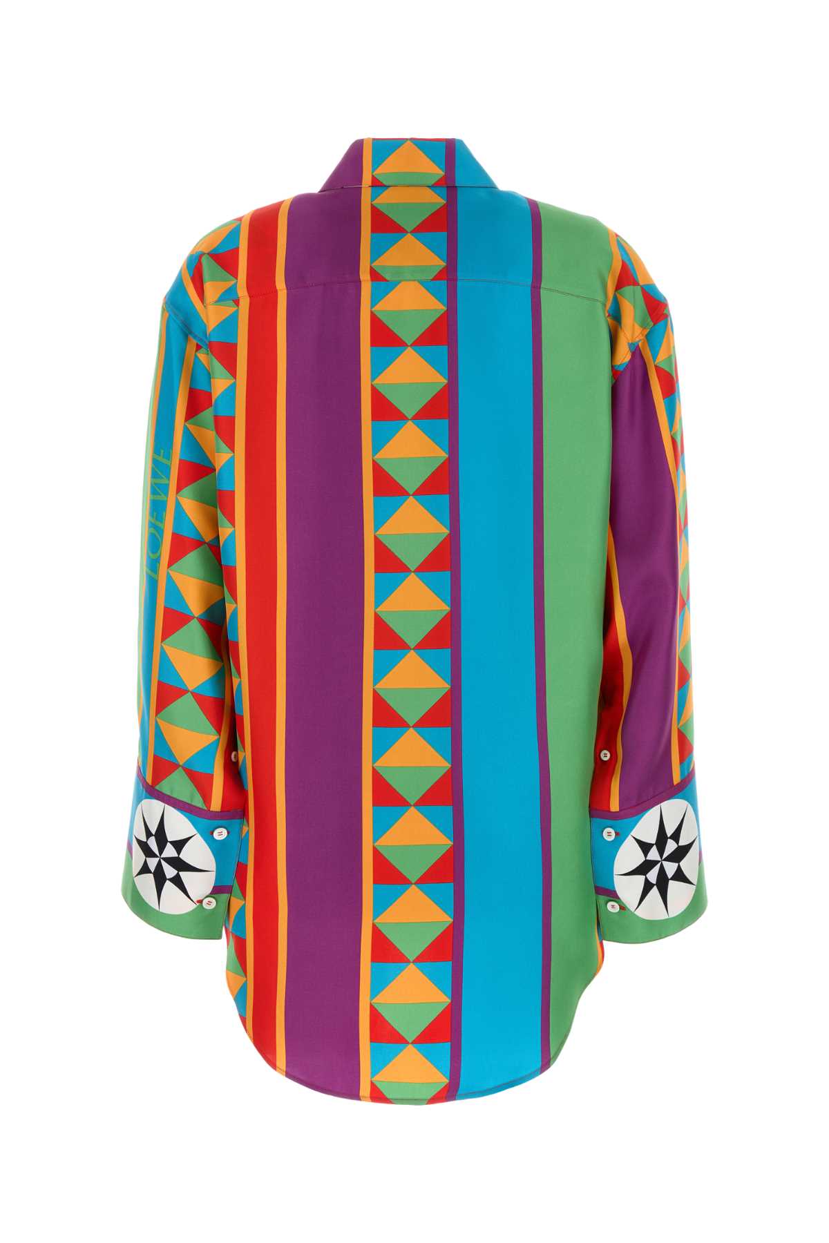 Loewe Paula's Ibiza Women Printed Silk Paula S Ibiza Oversize Shirt LOEWE