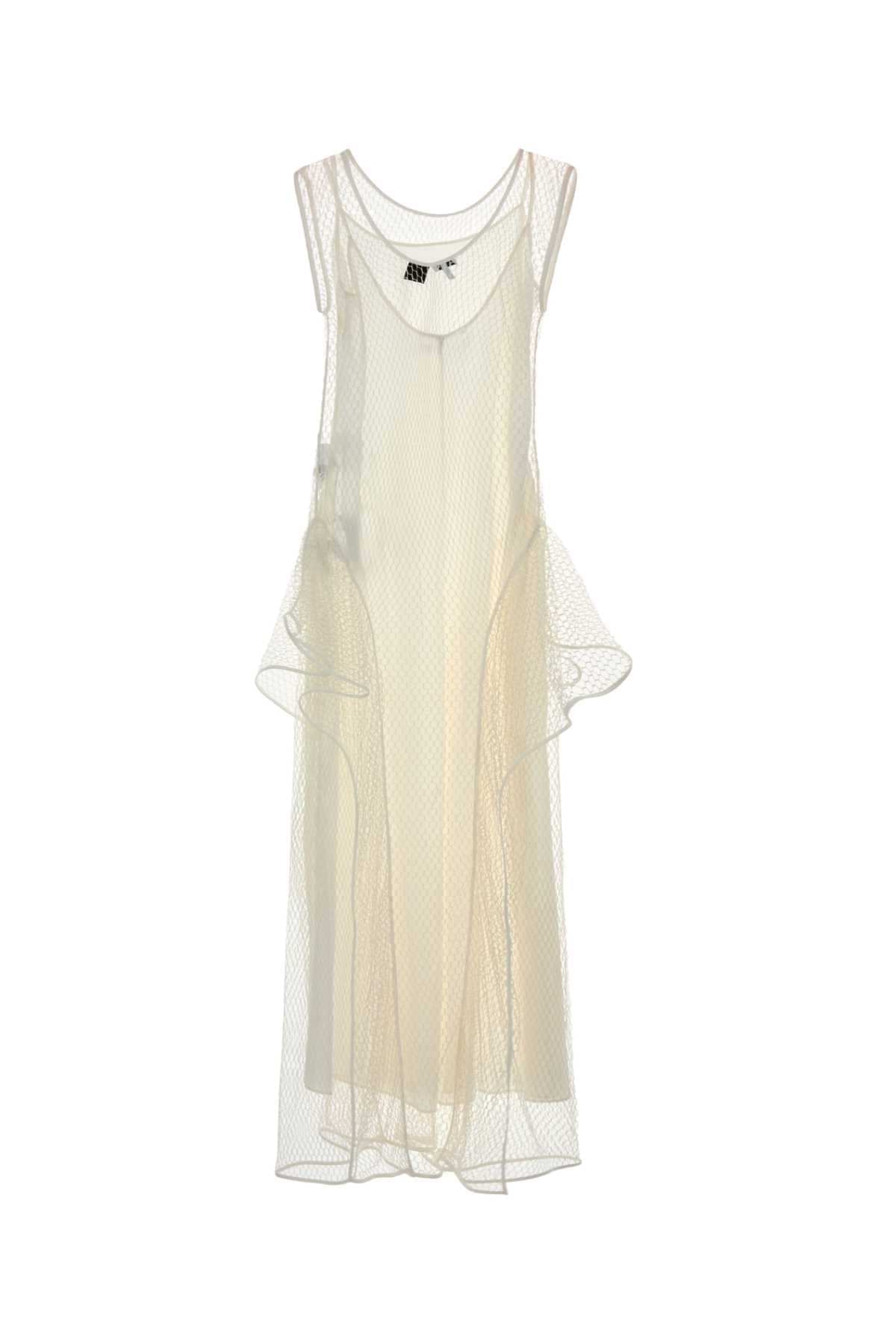 Loewe Paula's Ibiza Women White Mesh Paula S Ibiza Dress LOEWE