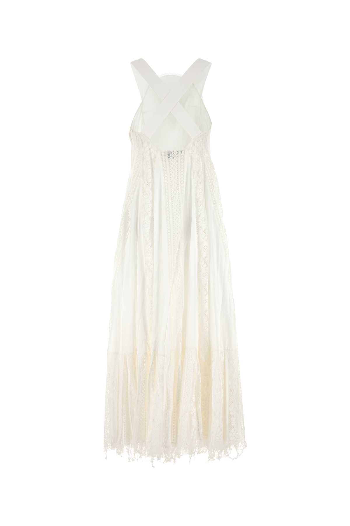 Loewe Paula's Ibiza Women White Cotton And Lace Paula S Ibiza Dress LOEWE