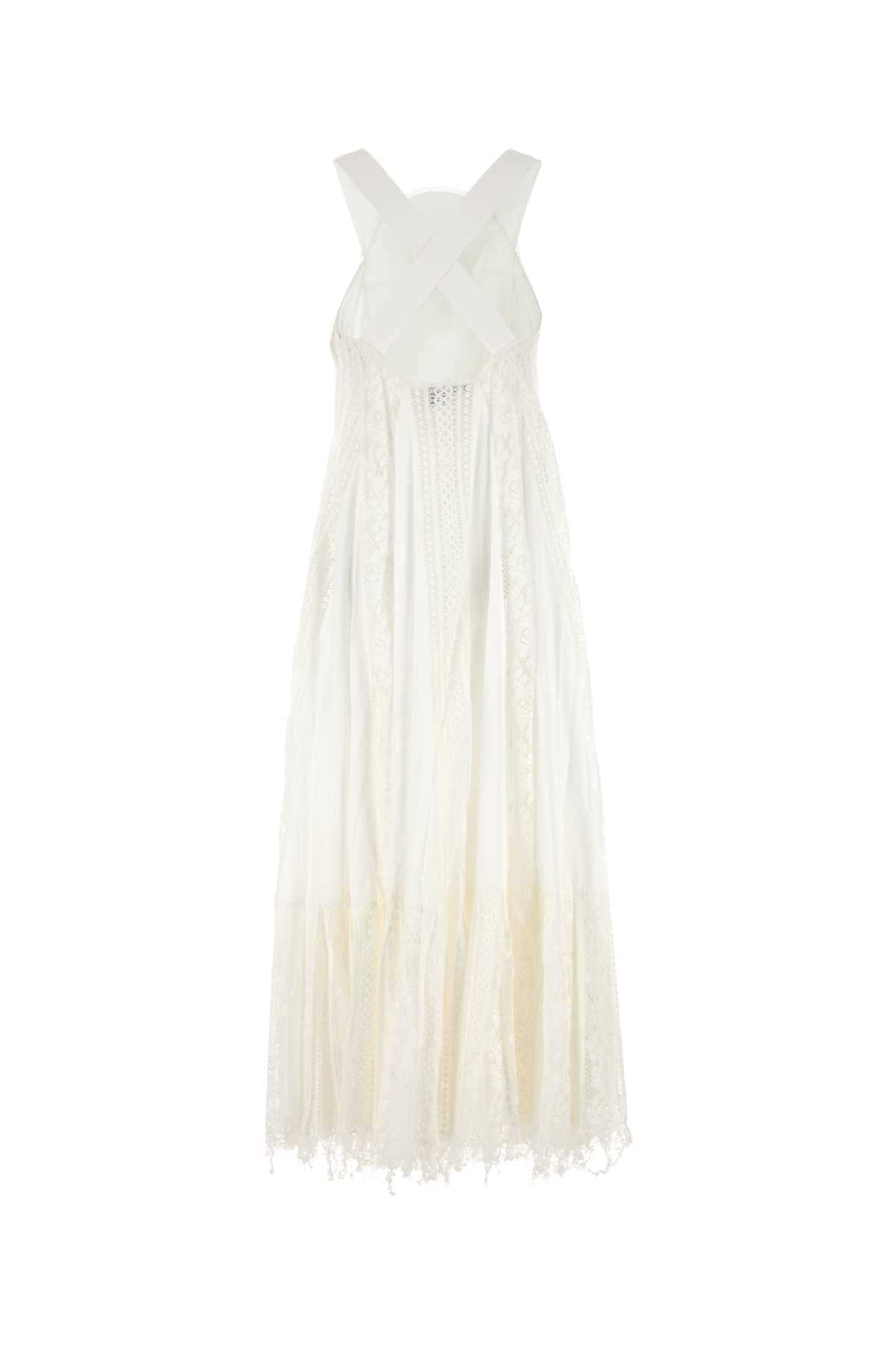 Loewe Paula's Ibiza Women White Cotton And Lace Paula S Ibiza Dress LOEWE