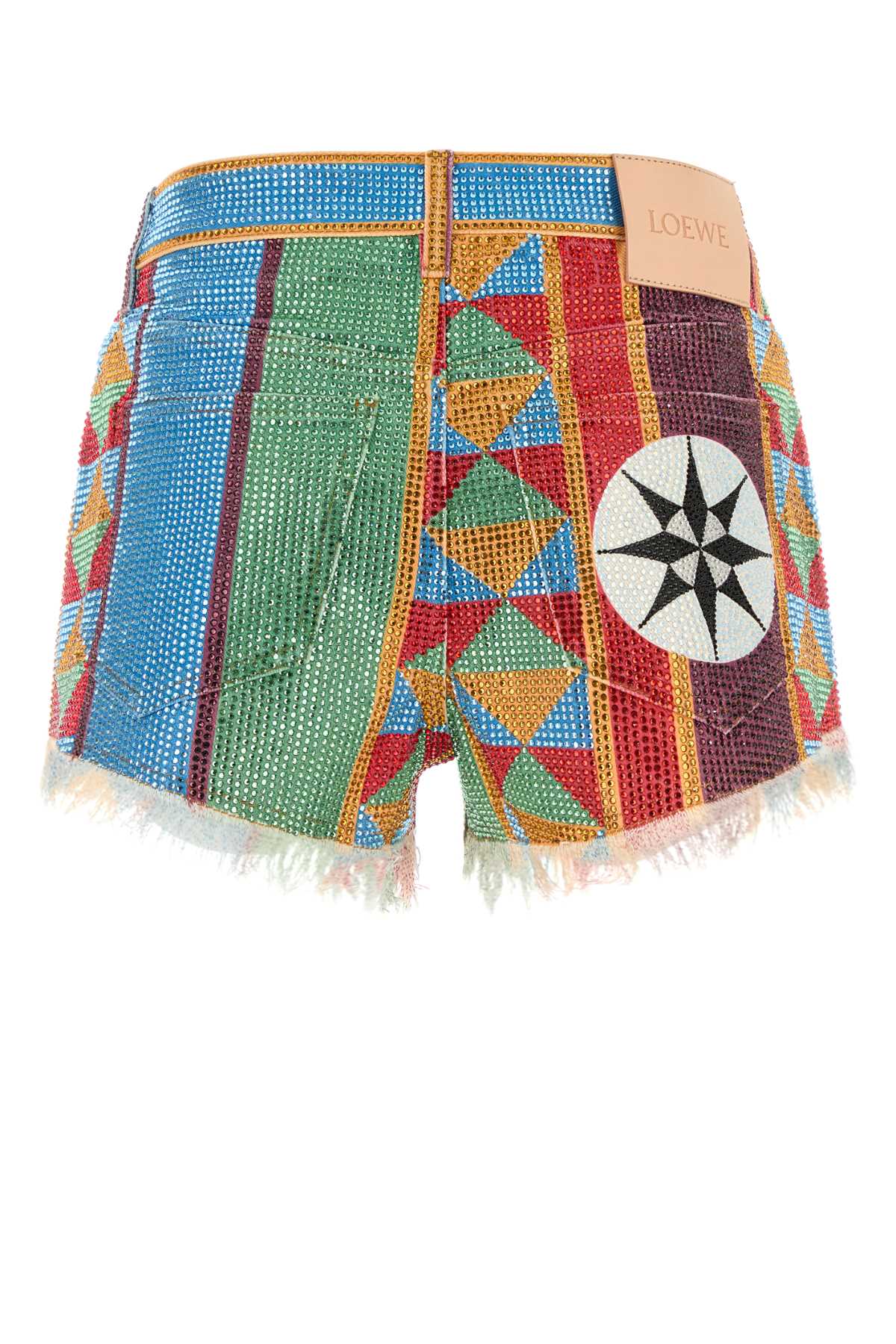 Loewe Paula's Ibiza Women Embellished Denim Paula S Ibiza Shorts LOEWE