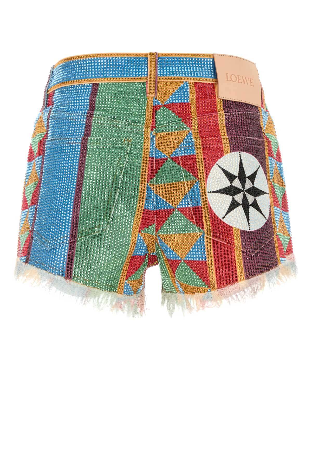 Loewe Paula's Ibiza Women Embellished Denim Paula S Ibiza Shorts LOEWE