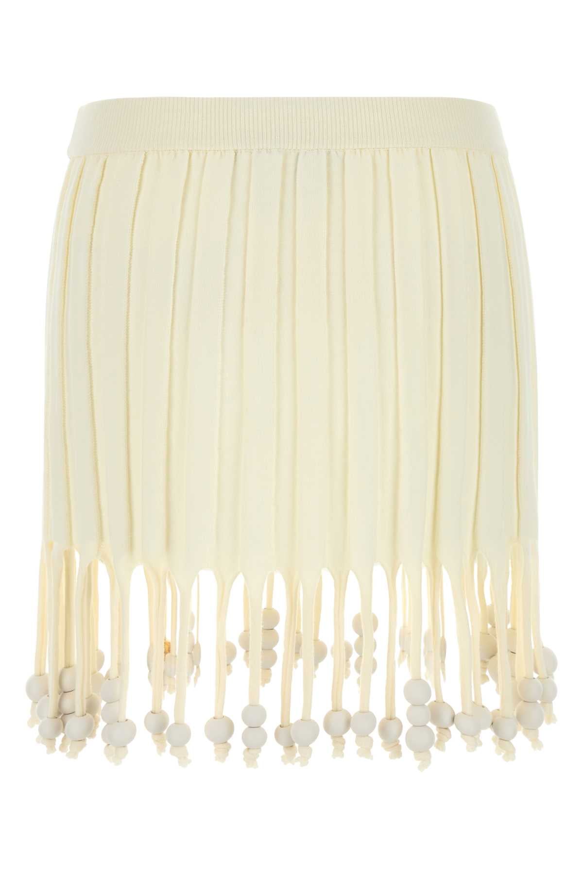 Loewe Paula's Ibiza Women Ivory Cotton Paula S Ibiza Mini Skirt LOEWE
