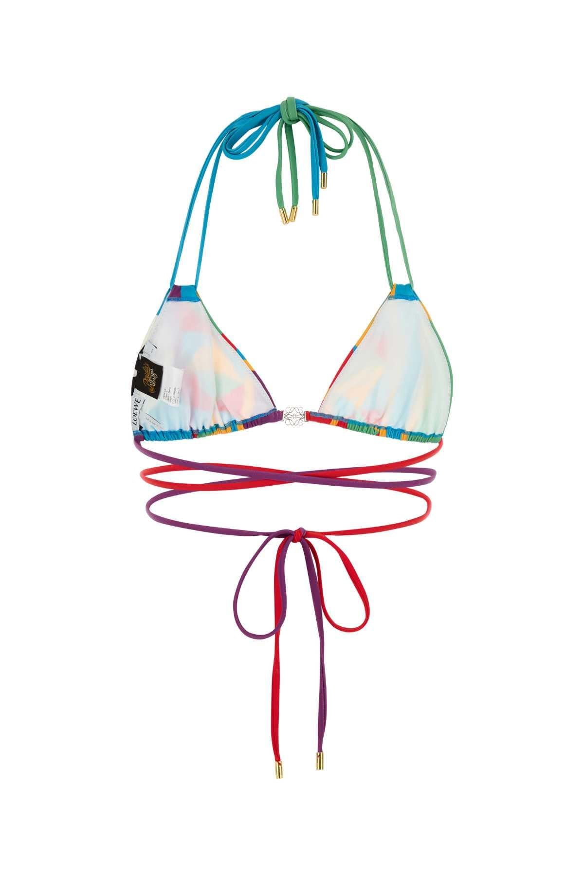 Loewe Paula's Ibiza Women Printed Stretch Nylon Paula S Ibiza Bikini Top LOEWE