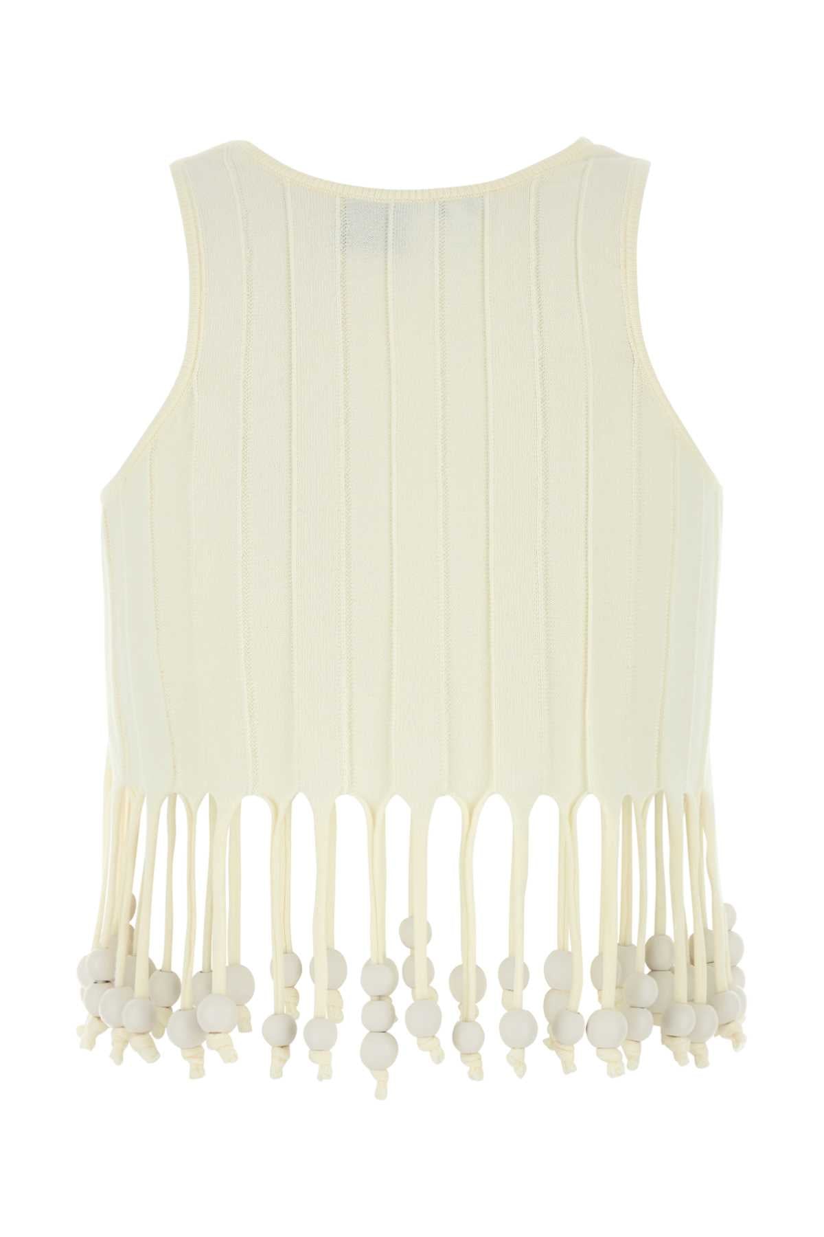 Loewe Paula's Ibiza Women Ivory Cotton Paula S Ibiza Top LOEWE