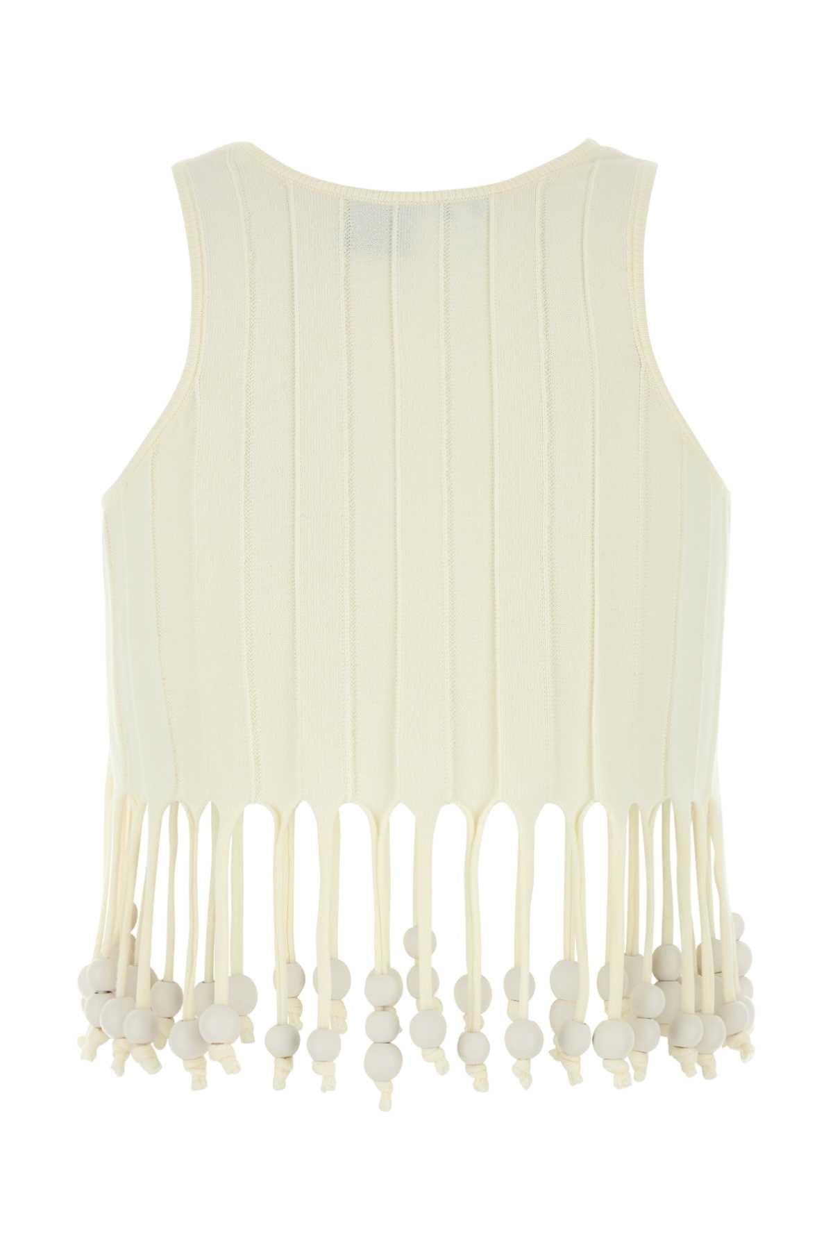 Loewe Paula's Ibiza Women Ivory Cotton Paula S Ibiza Top LOEWE