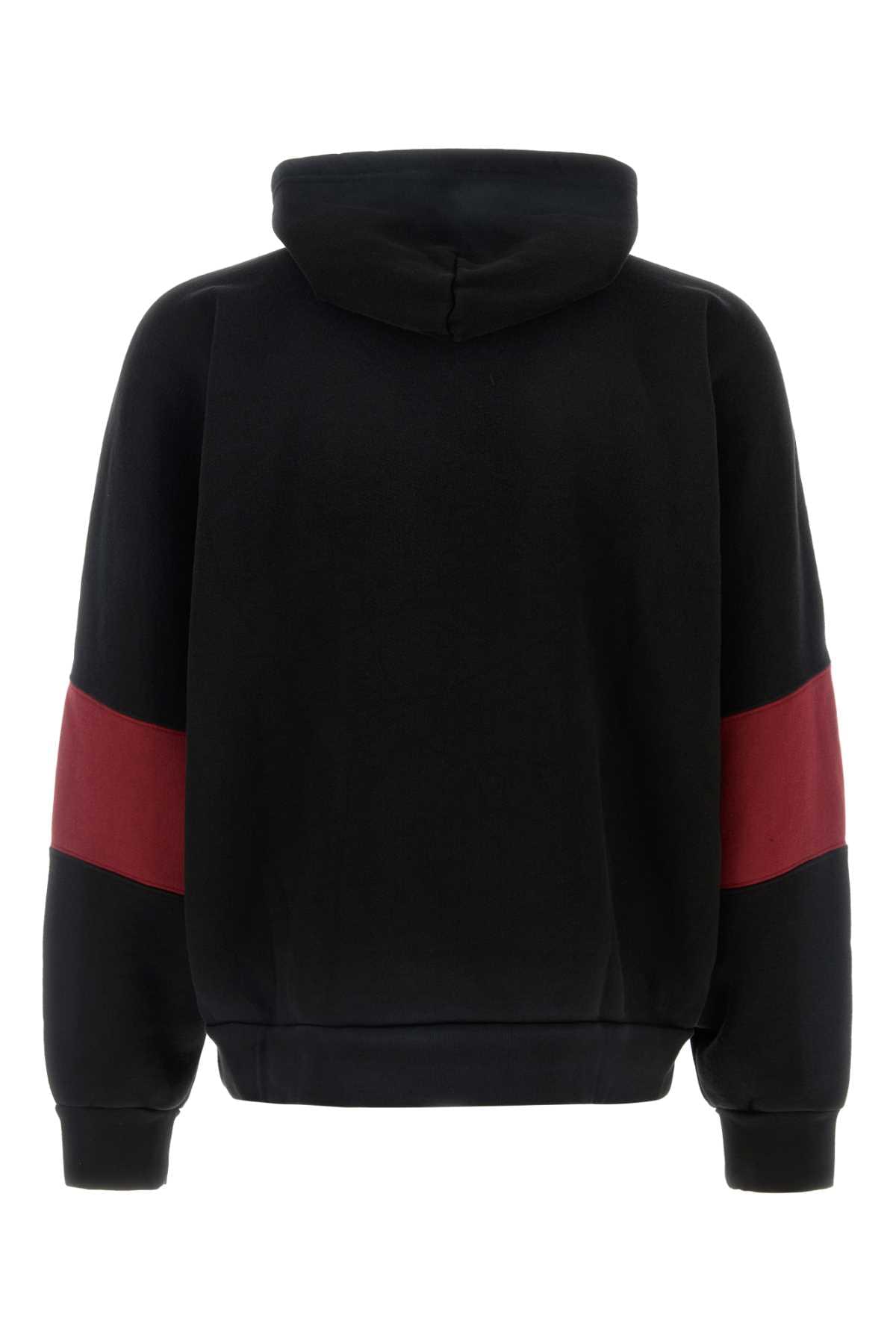 Willy Chavarria Men Black Cotton Oversize Sweatshirt WILLY CHAVARRIA