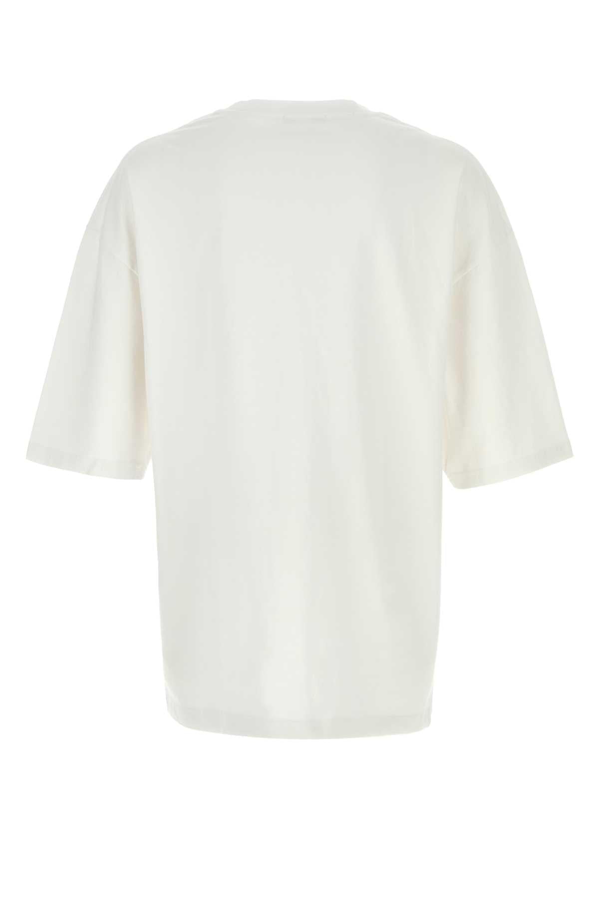 Willy Chavarria Men White Cotton Oversize Chavarria Prayer Services T-Shirt WILLY CHAVARRIA
