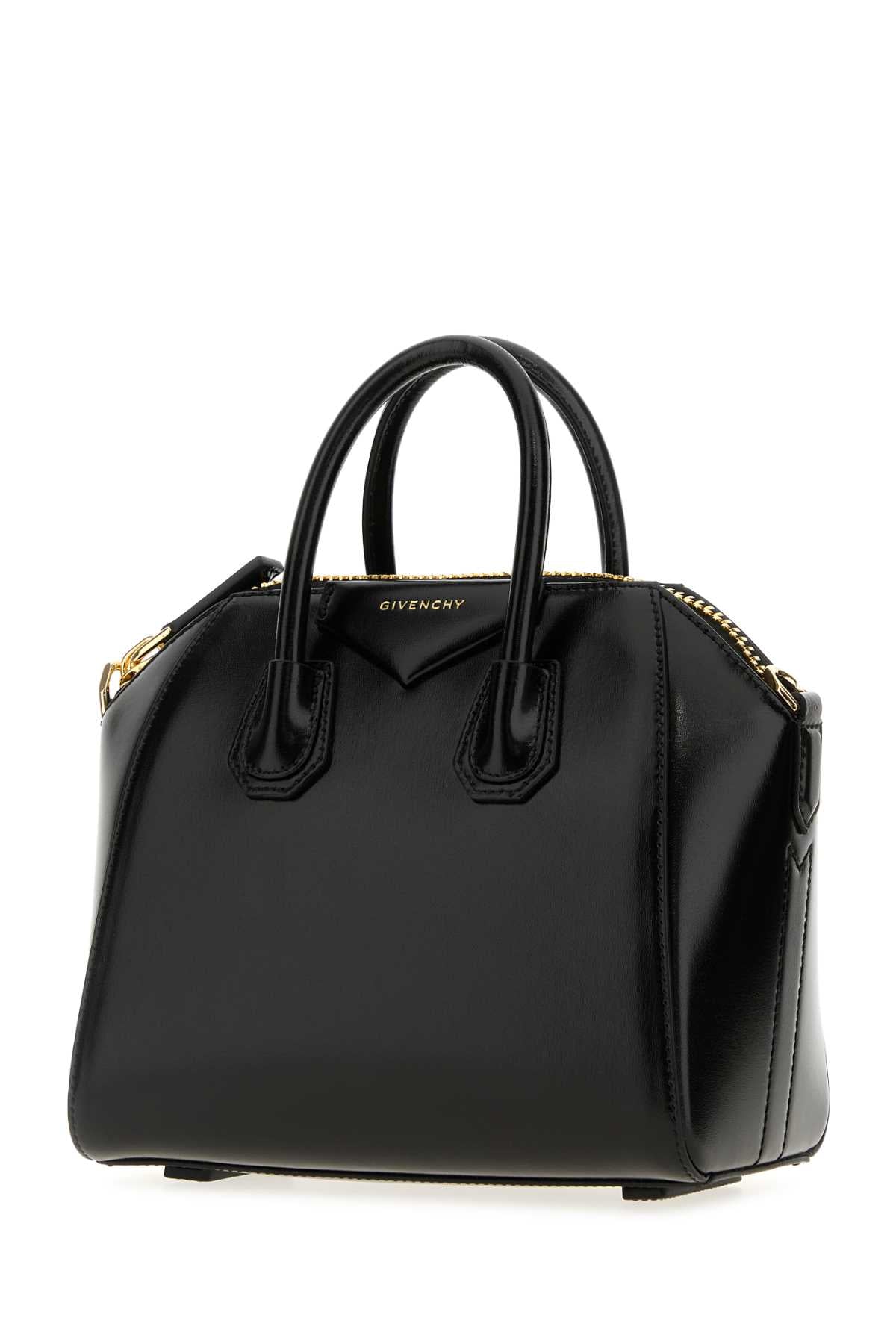 Givenchy Women Black Leather Mini Antigona Handbag GIVENCHY