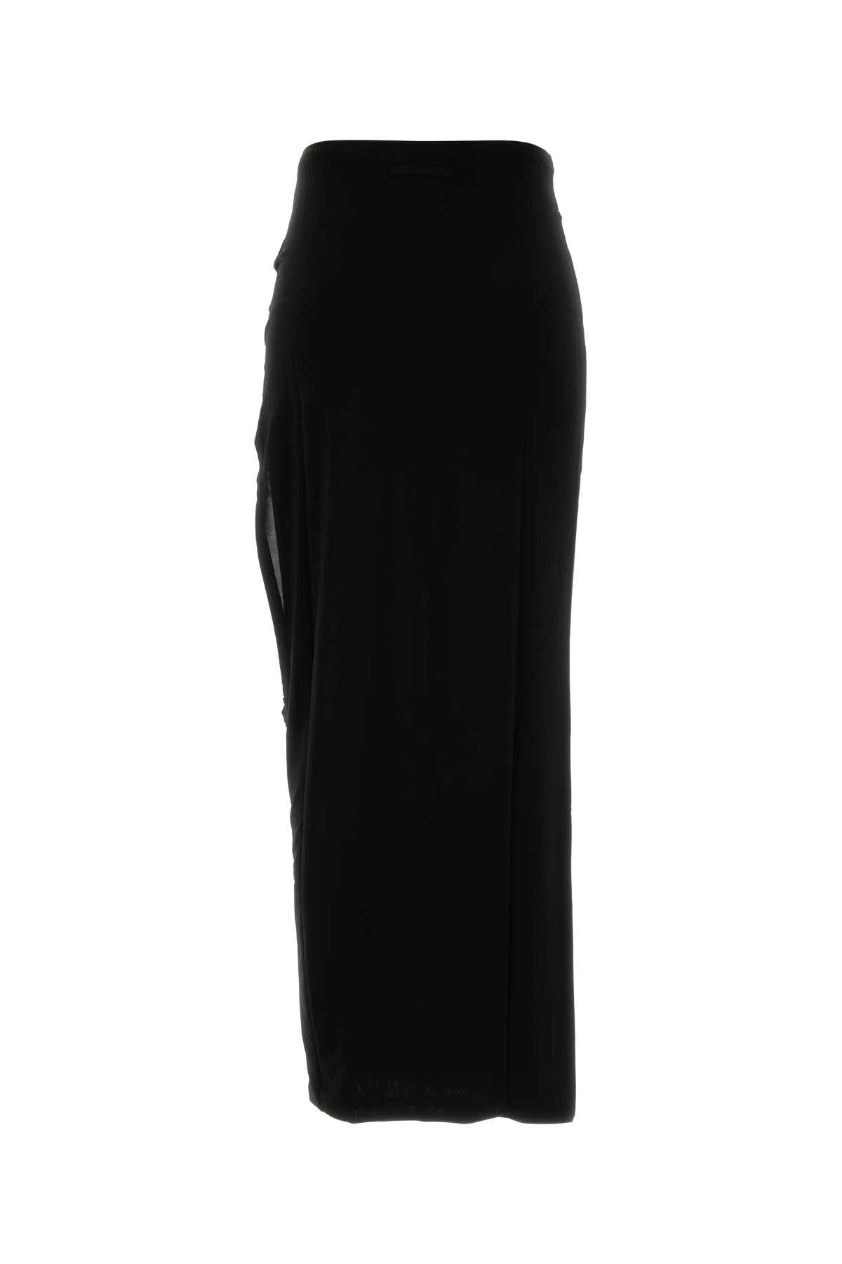 Jean Paul Gaultier Women Black Stretch Rayon Skirt JEAN PAUL GAULTIER