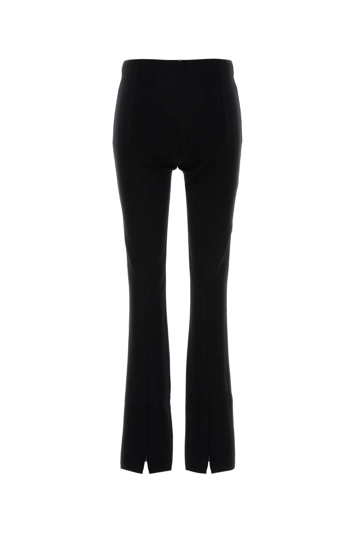 Sportmax Women Black Viscose Blend Leggings SPORTMAX
