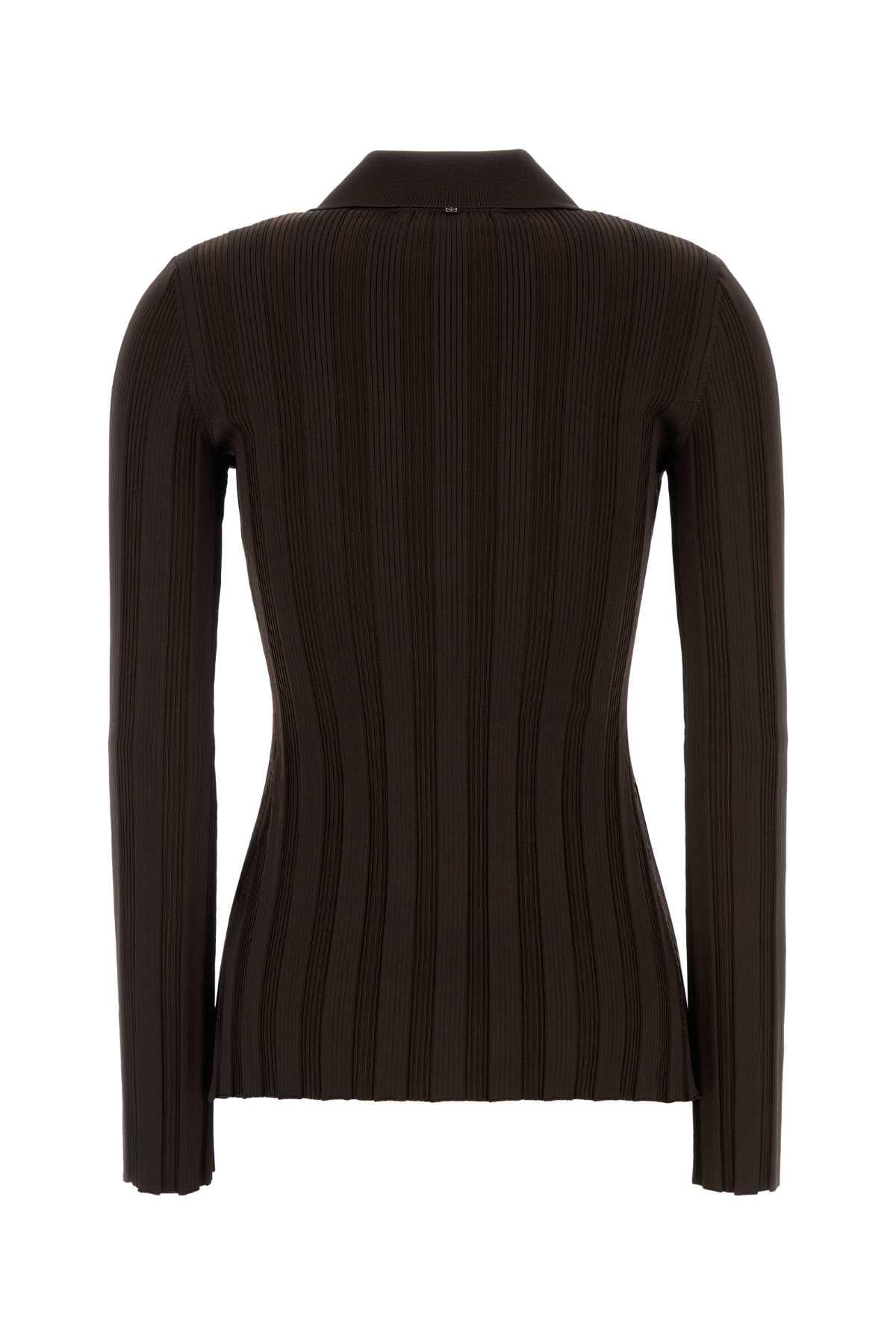 Sportmax Women Brown Stretch Viscose Blend Albio1234 Cardigan SPORTMAX