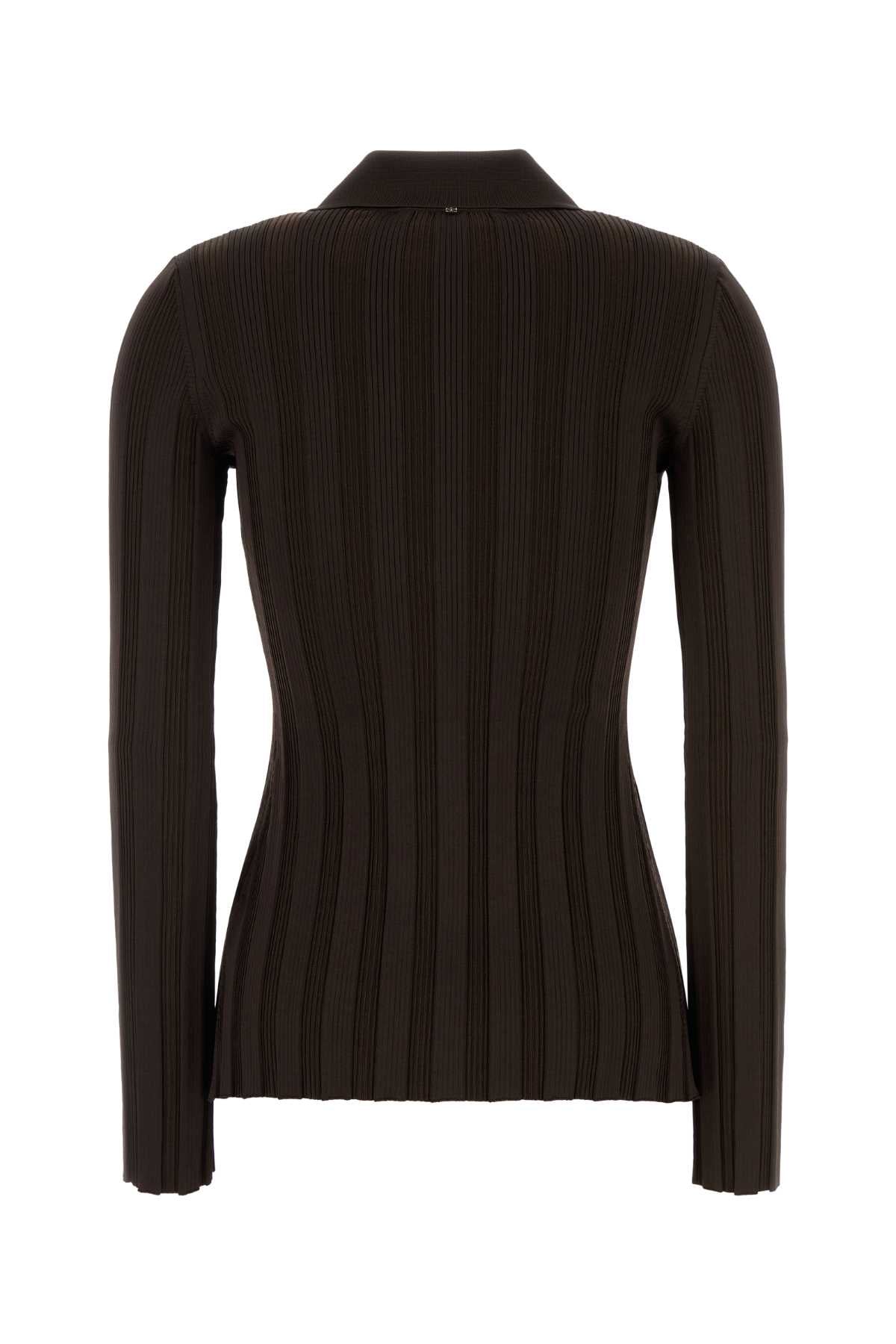 Sportmax Women Brown Stretch Viscose Blend Albio1234 Cardigan SPORTMAX