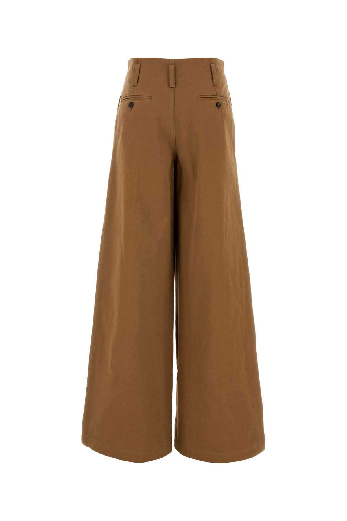 Chloe Women Brown Cotton Wide-Leg Pant CHLOE