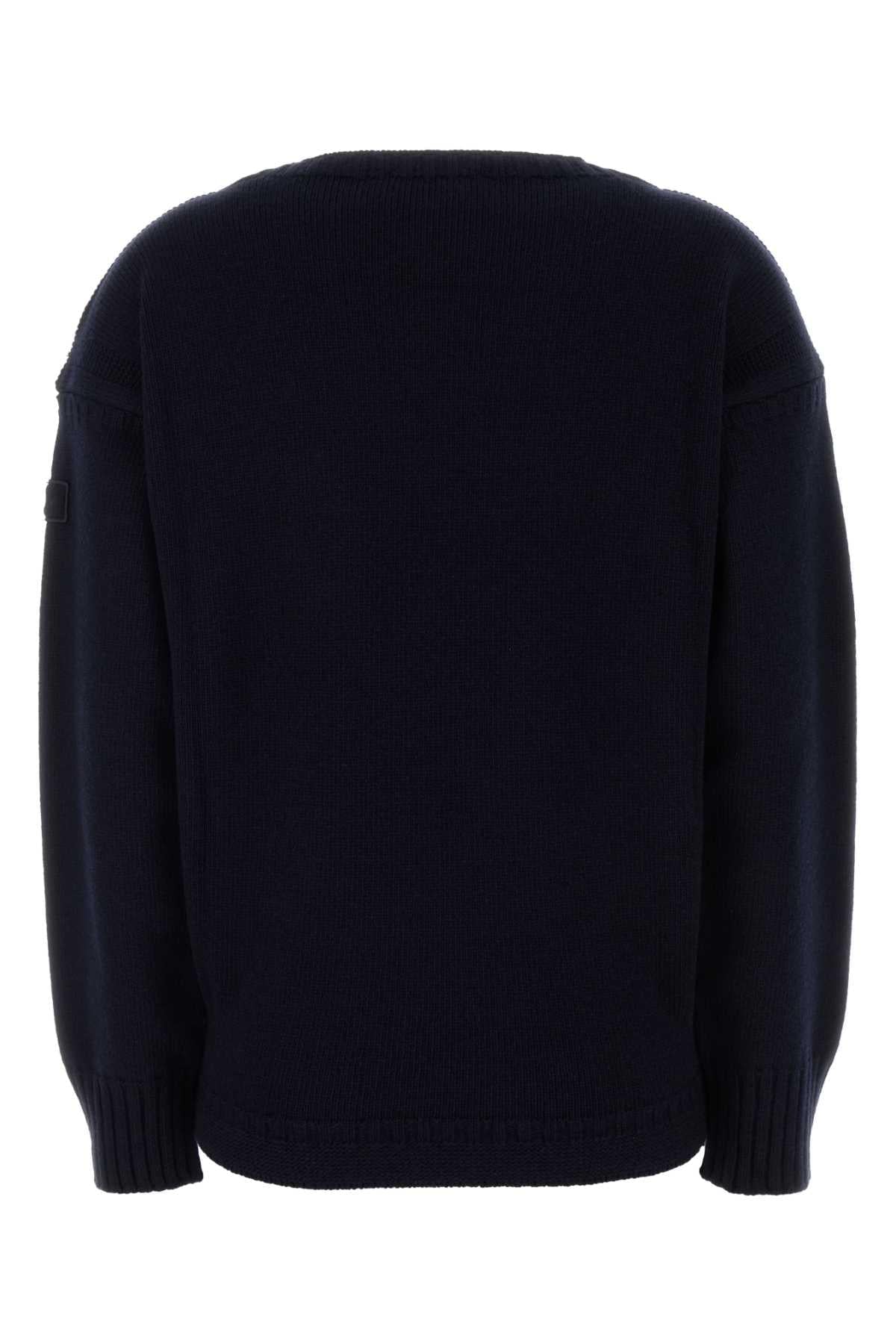 Chloe Women Dark Blue Wool Blend Sweater CHLOE