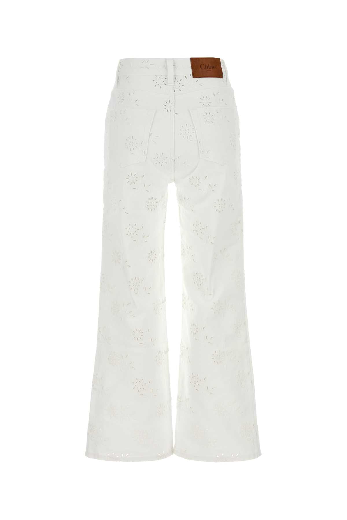 Chloe Women White Denim Jeans CHLOE