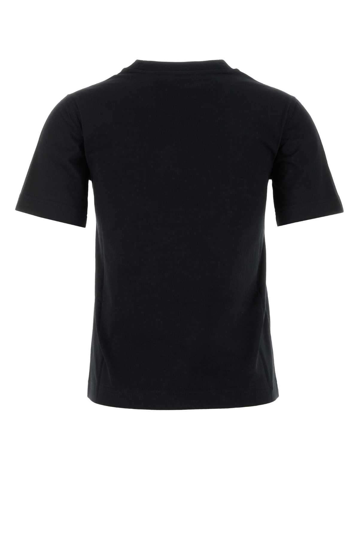 Burberry Women Black Stretch Cotton T-Shirt BURBERRY