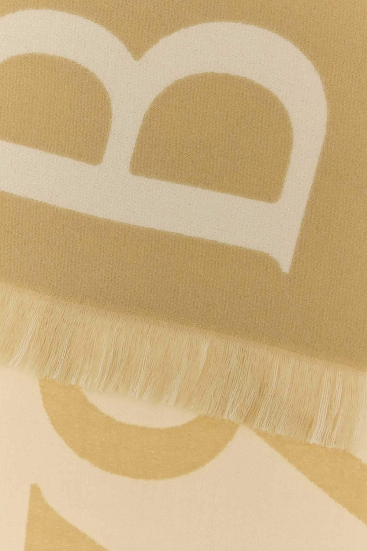 Burberry Unisex Beige Wool Scarf BURBERRY