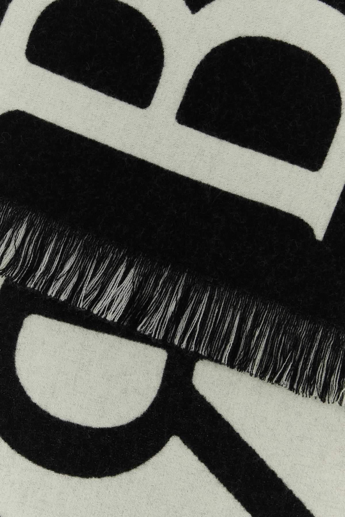 Burberry Unisex Black Wool Scarf BURBERRY