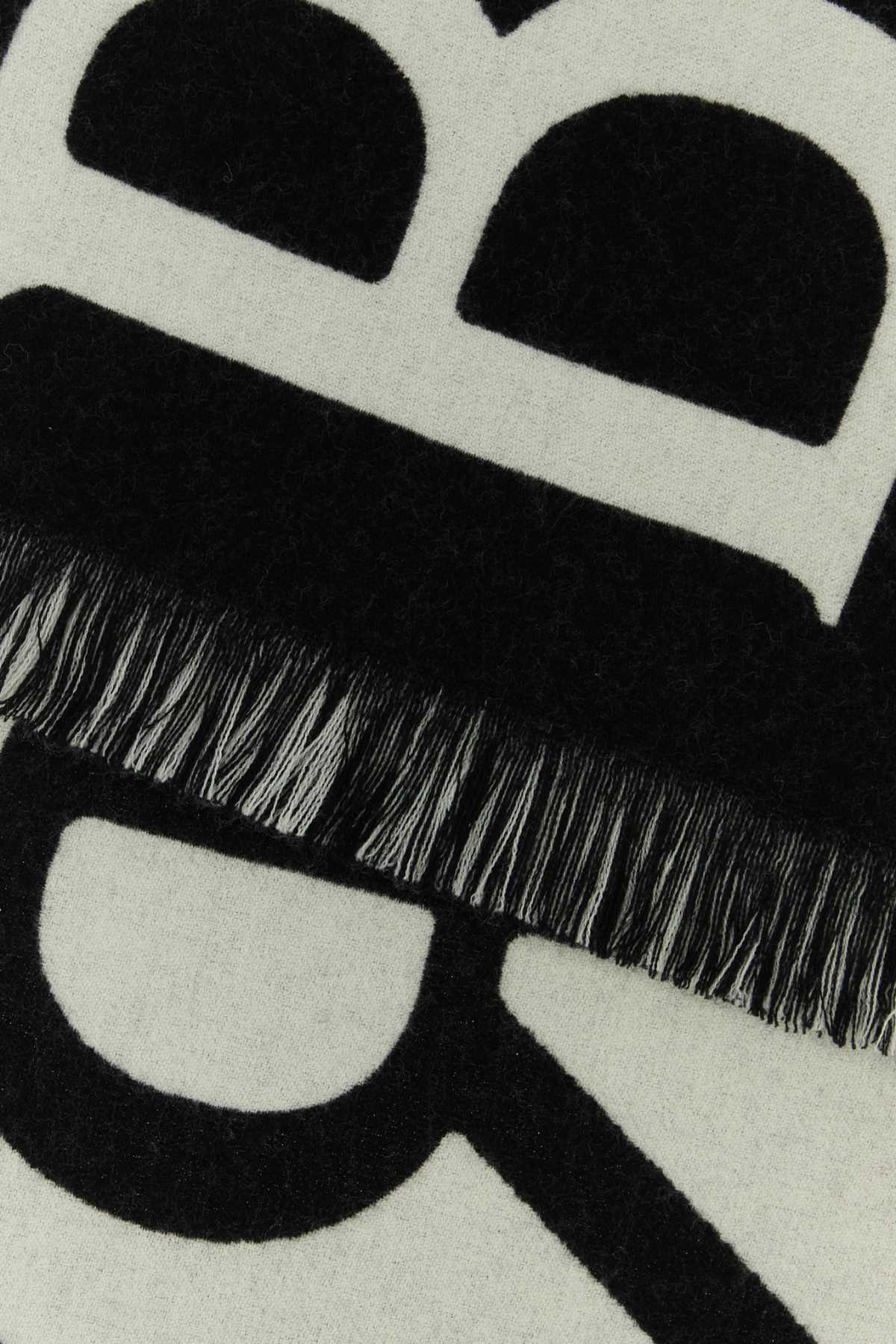 Burberry Unisex Black Wool Scarf BURBERRY