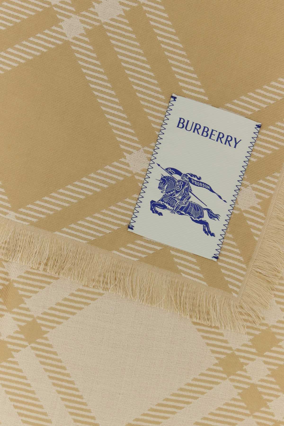 Burberry Unisex Embroidered Wool Blend Scarf BURBERRY