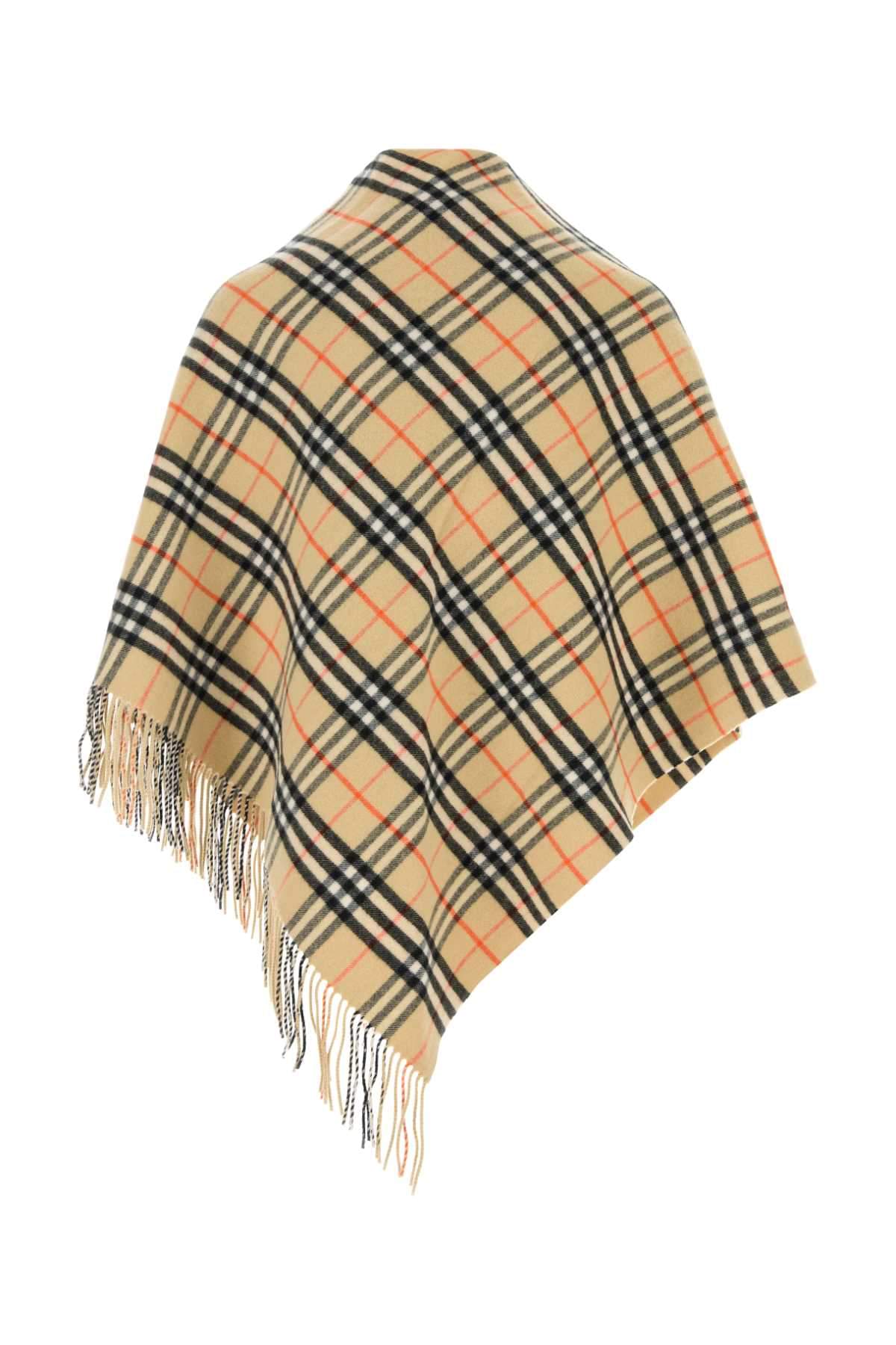 Burberry Unisex Embroidered Wool Blend Cape BURBERRY