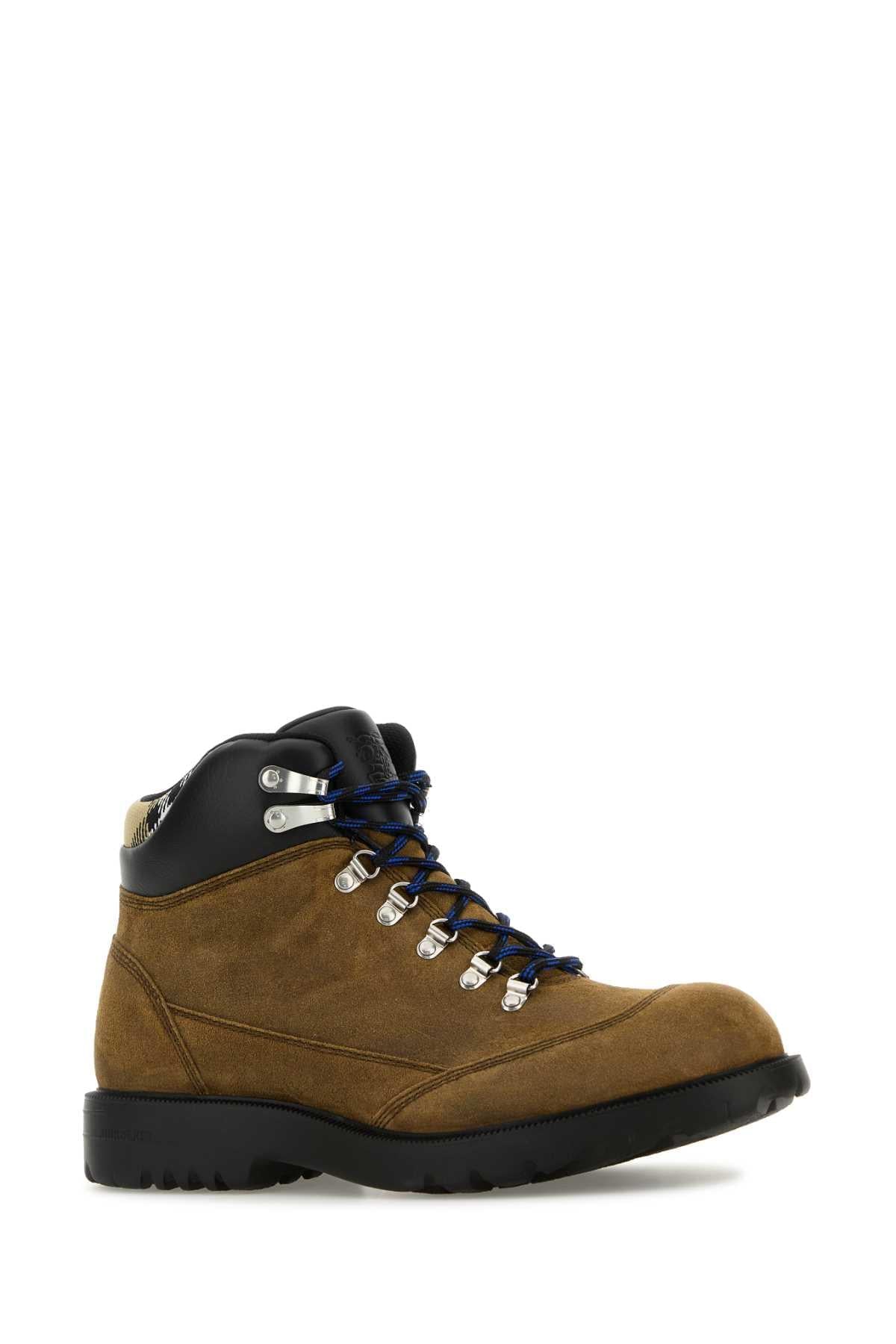 Burberry Men Brown Suede Moor Ankle Boots BURBERRY