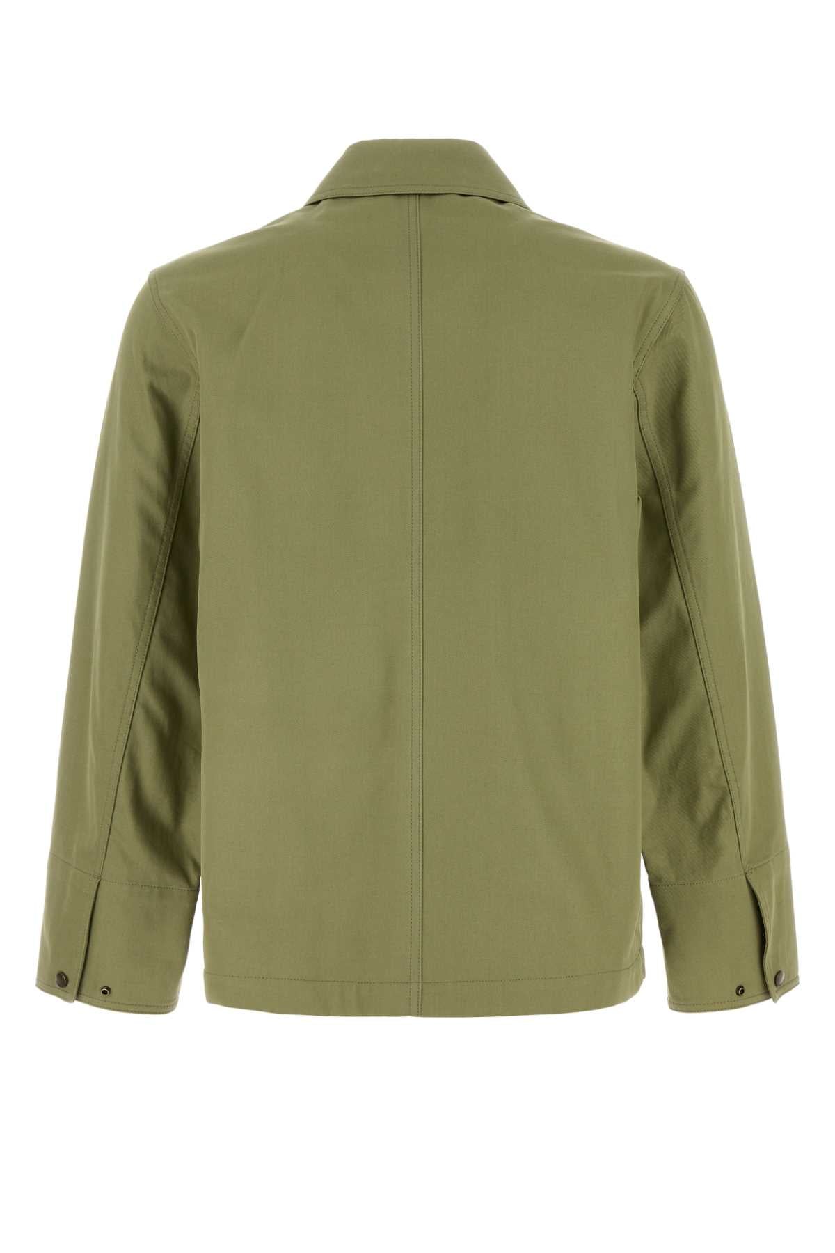Burberry Men Green Cotton Jacket BURBERRY