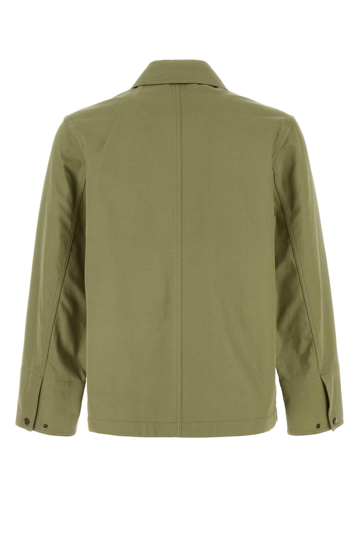 Burberry Men Green Cotton Jacket BURBERRY