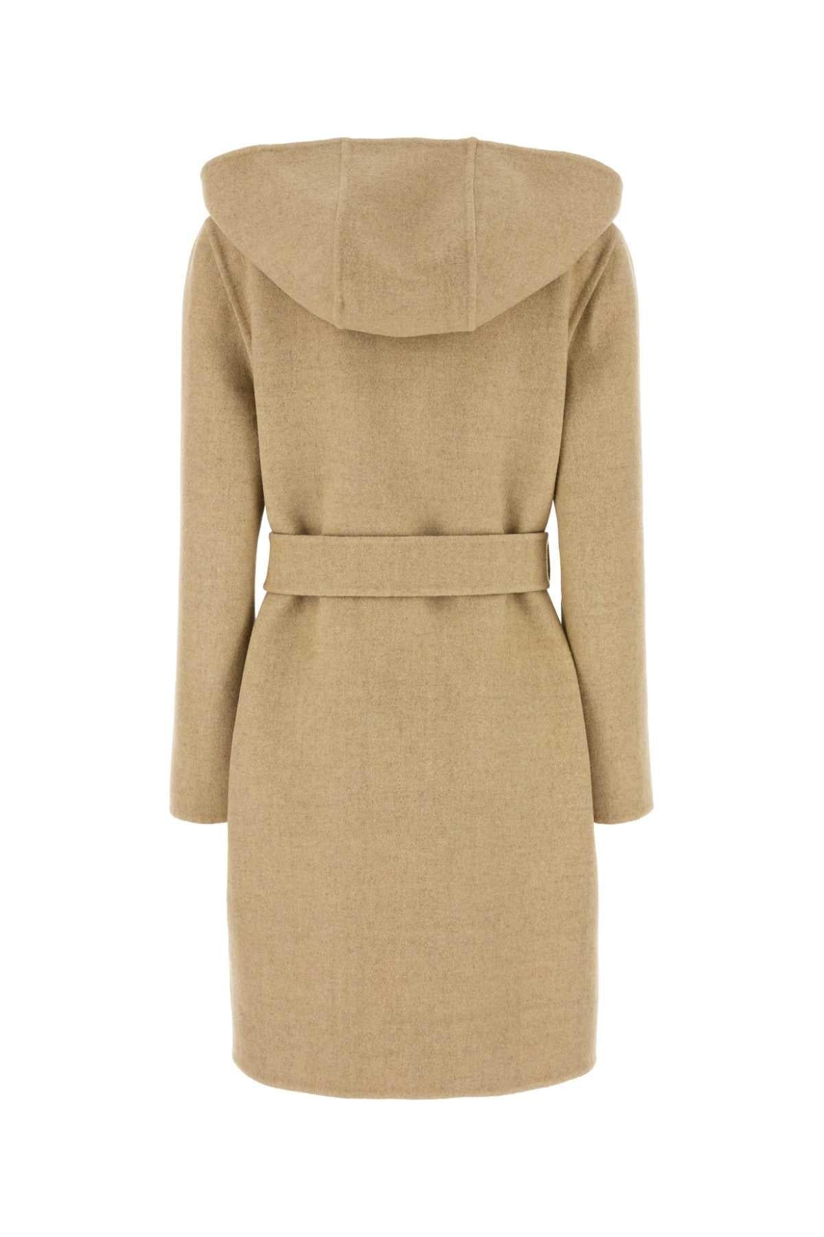 Burberry Women Beige Wool Reversible Coat