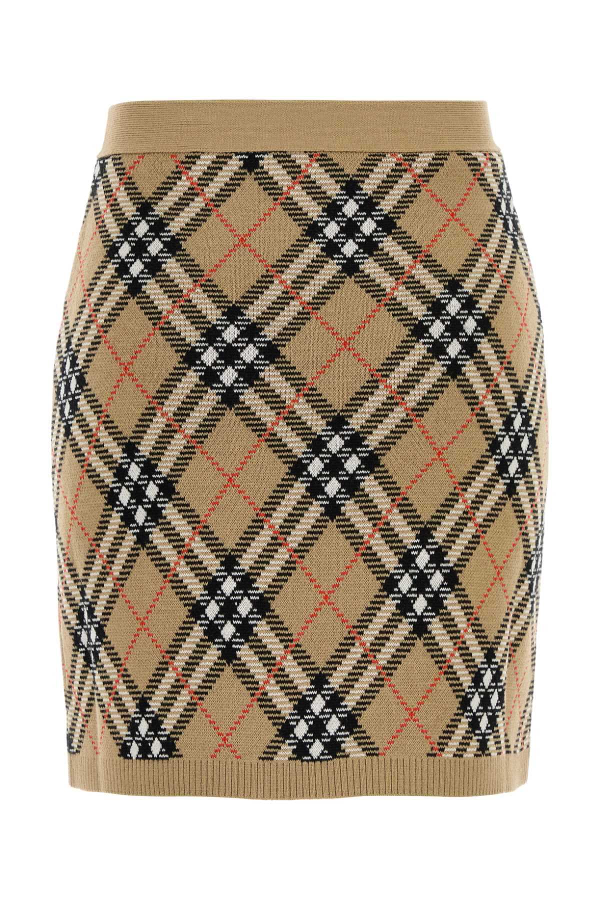Burberry Women Embroidered Wool Blend Mini Skirt BURBERRY
