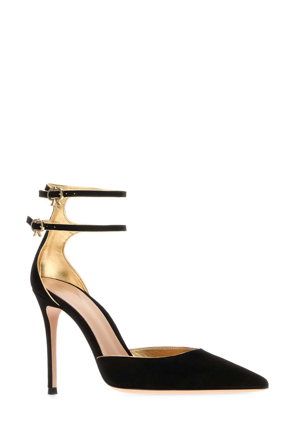 Gianvito Rossi Women Black Suede Ivette Pumps GIANVITO ROSSI