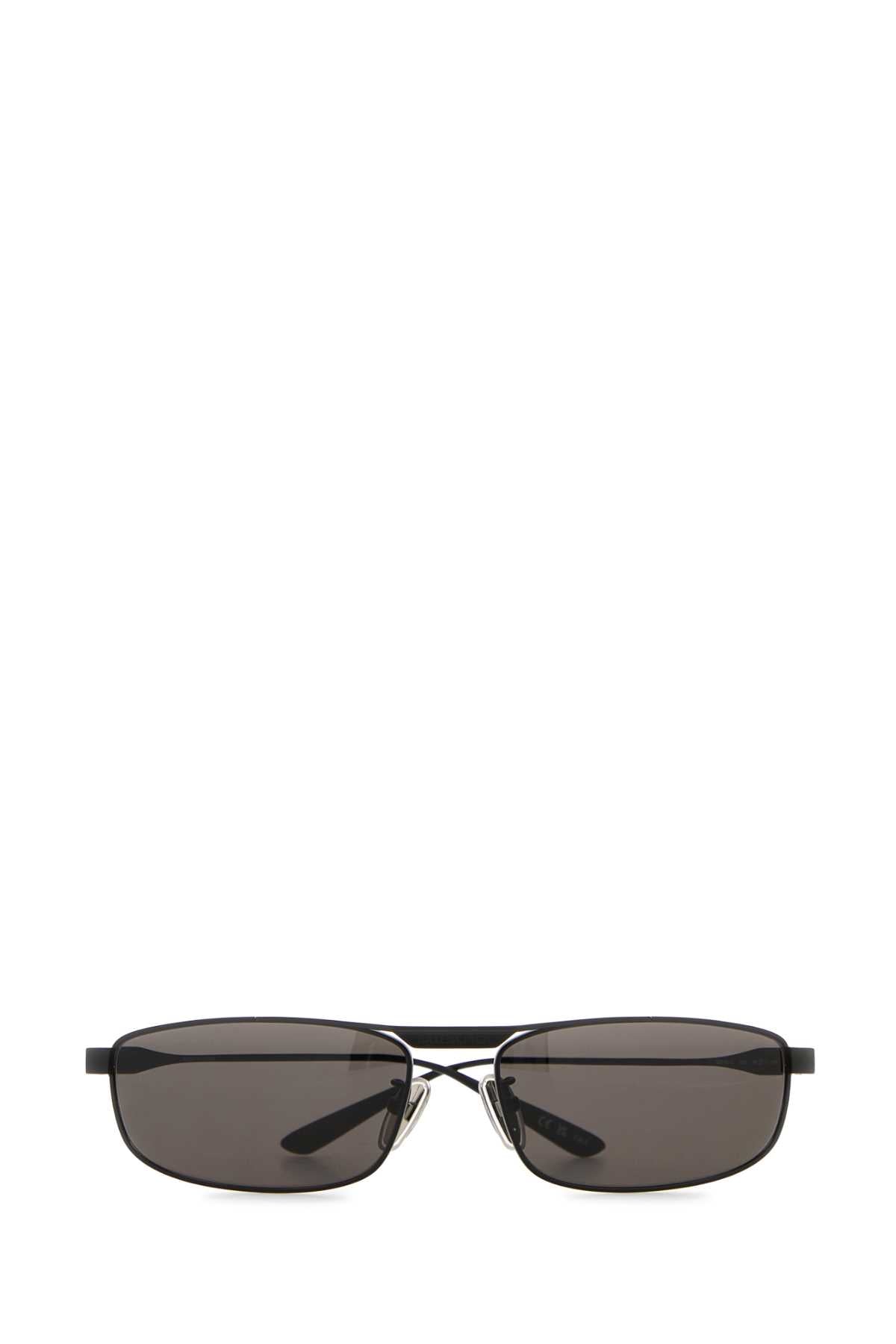 Balenciaga Unisex Black Metal Tag 3.0 Rectangle Sunglasses BALENCIAGA