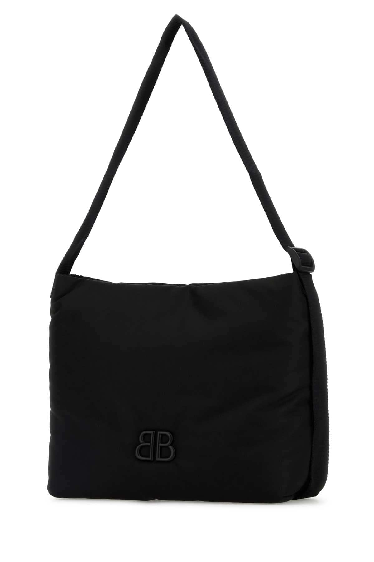 Balenciaga Men Black Fabric Monaco Shopping Bag BALENCIAGA