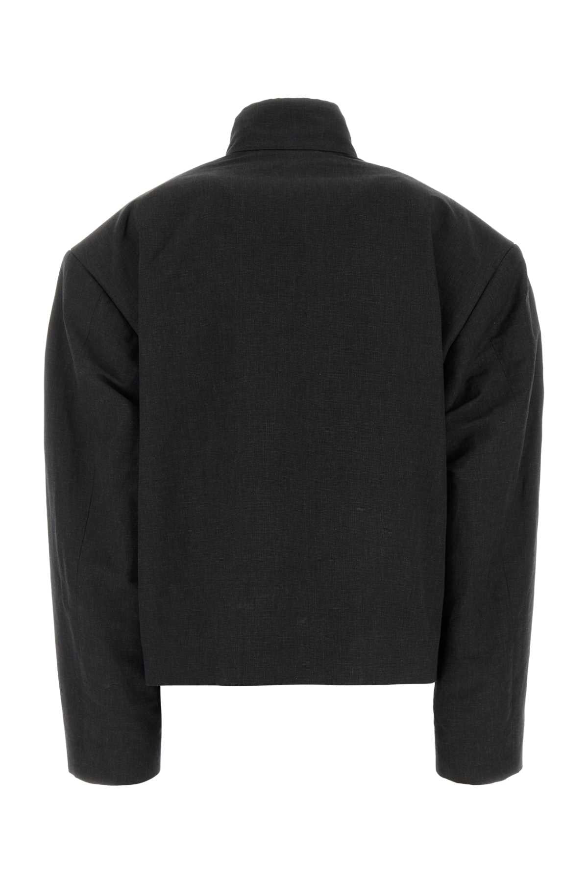 Balenciaga Women Slate Linen Blend Jacket BALENCIAGA
