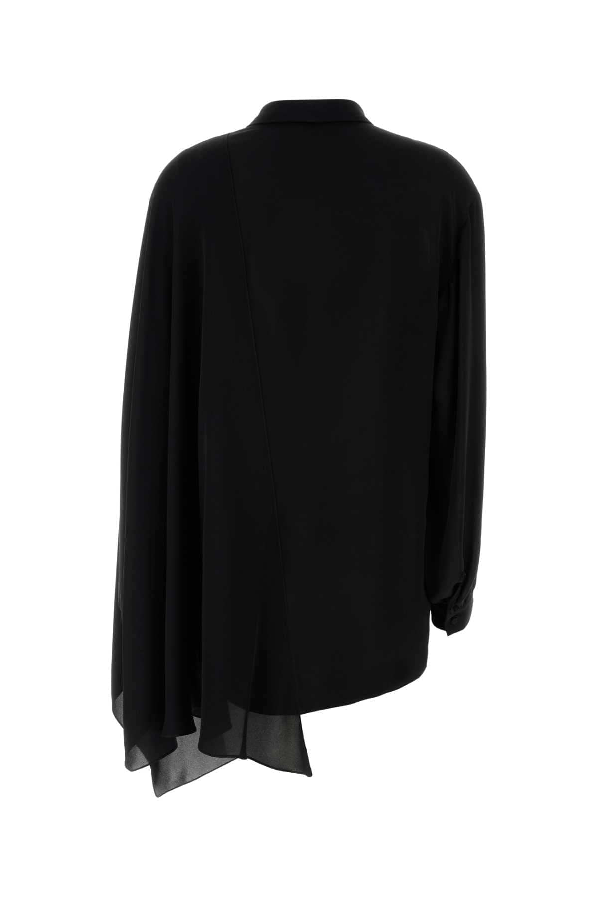 Balenciaga Women Black Georgette Blouse BALENCIAGA