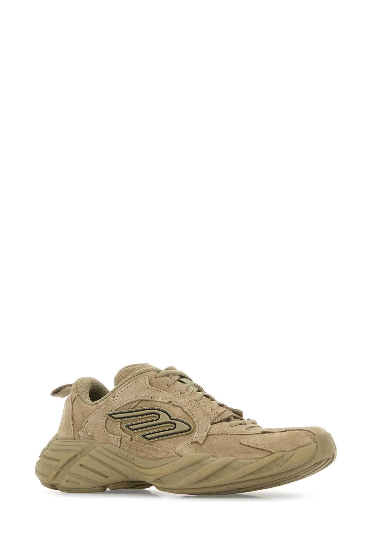 Balenciaga Men Beige Suede Monday Sneakers BALENCIAGA