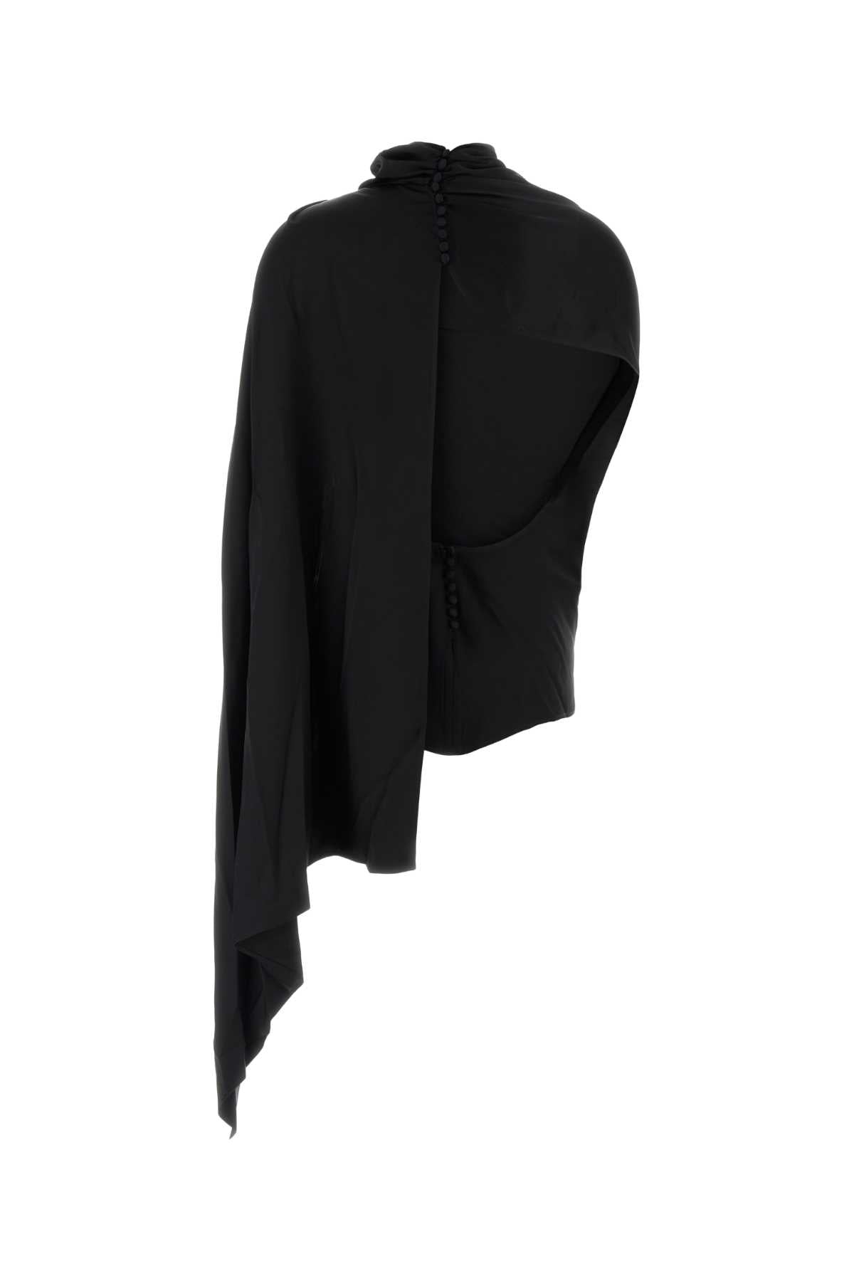 Magda Butrym Women Black Satin Top