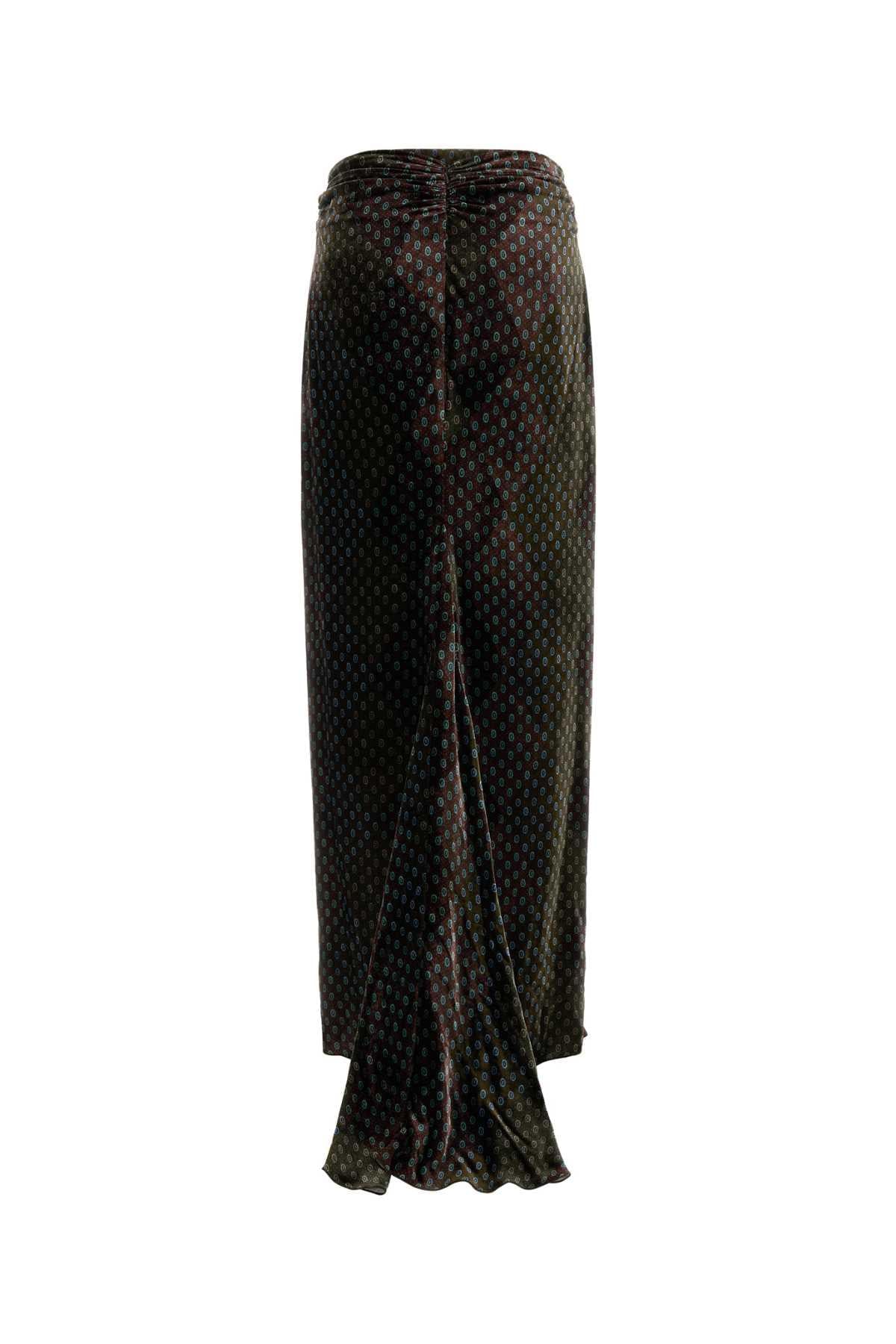 Dries Van Noten Women Printed Velvet Salix Skirt DRIES VAN NOTEN