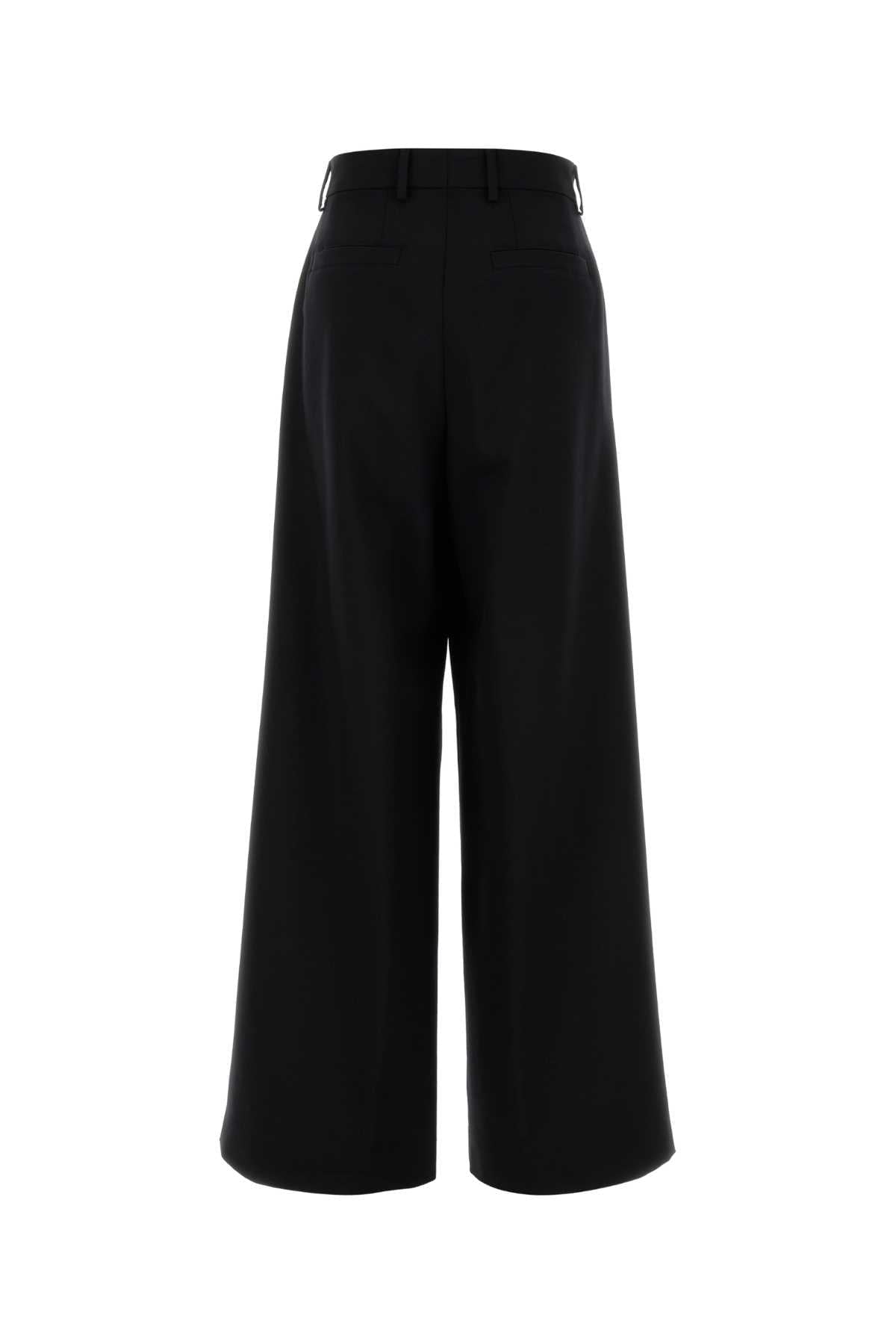 Dries Van Noten Women Black Wool Blend Penn Wide-Leg Pant DRIES VAN NOTEN
